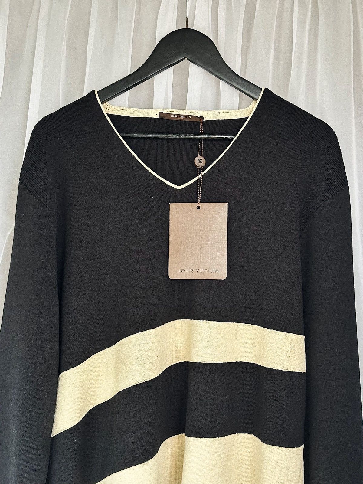 Louis Vuitton *NEW* LOUIS VUITTON SS 2008 Runway Spiral Knit Sweater lv Size US L / EU 52-54 / 3 - 4 Thumbnail