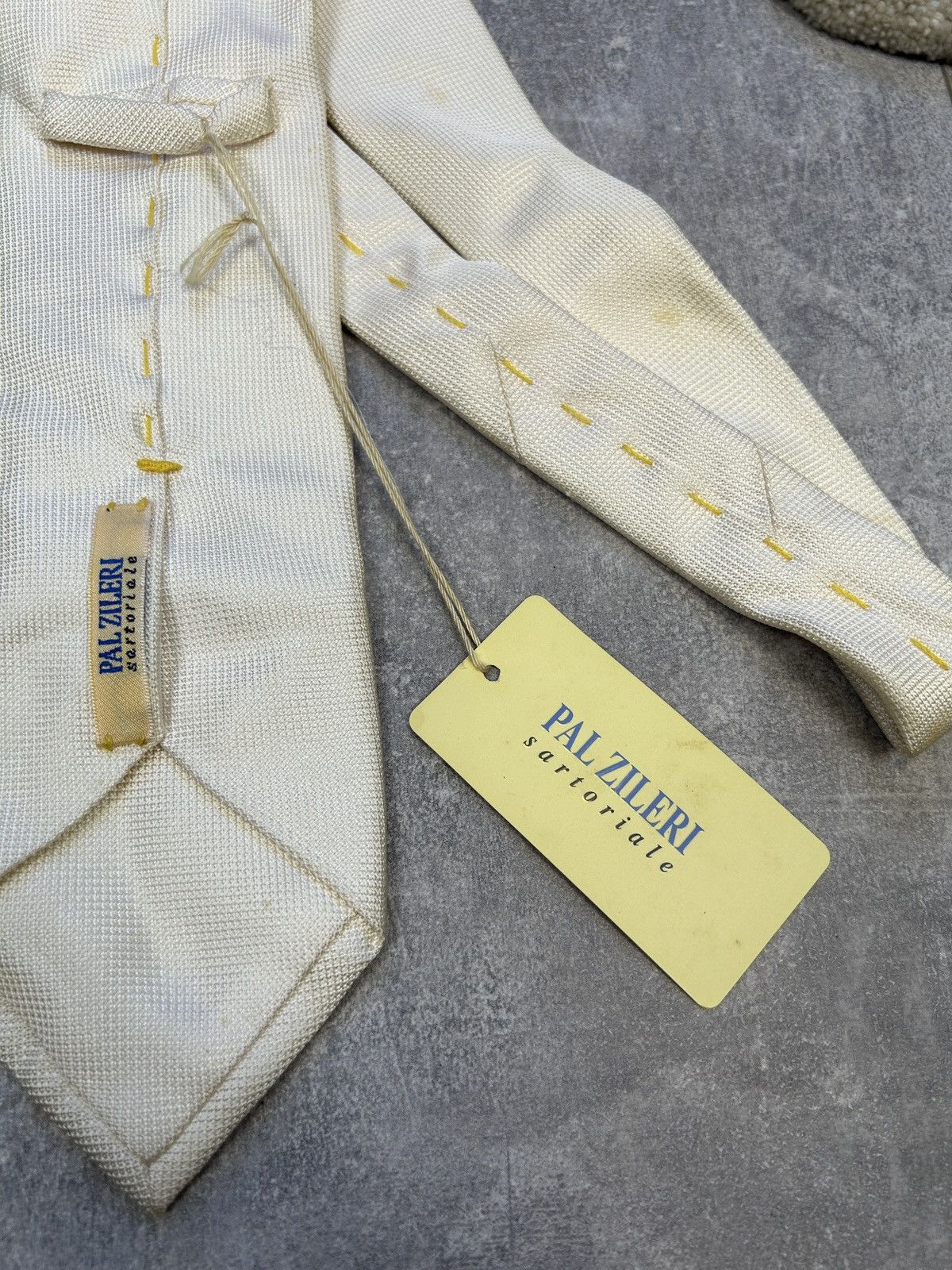 Pal Zileri × Vintage Mens Vintage Pal Zilleri tie luxury beige Size ONE SIZE - 3 Thumbnail