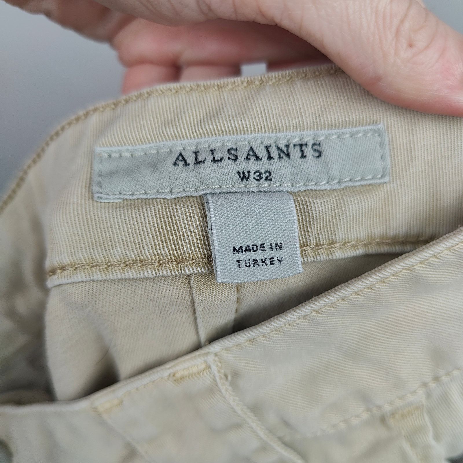 Allsaints AllSaints Pants Womens 32 Nola Cargo Jogger Faded Khaki Size 32" / US 10 / IT 46 - 6 Thumbnail