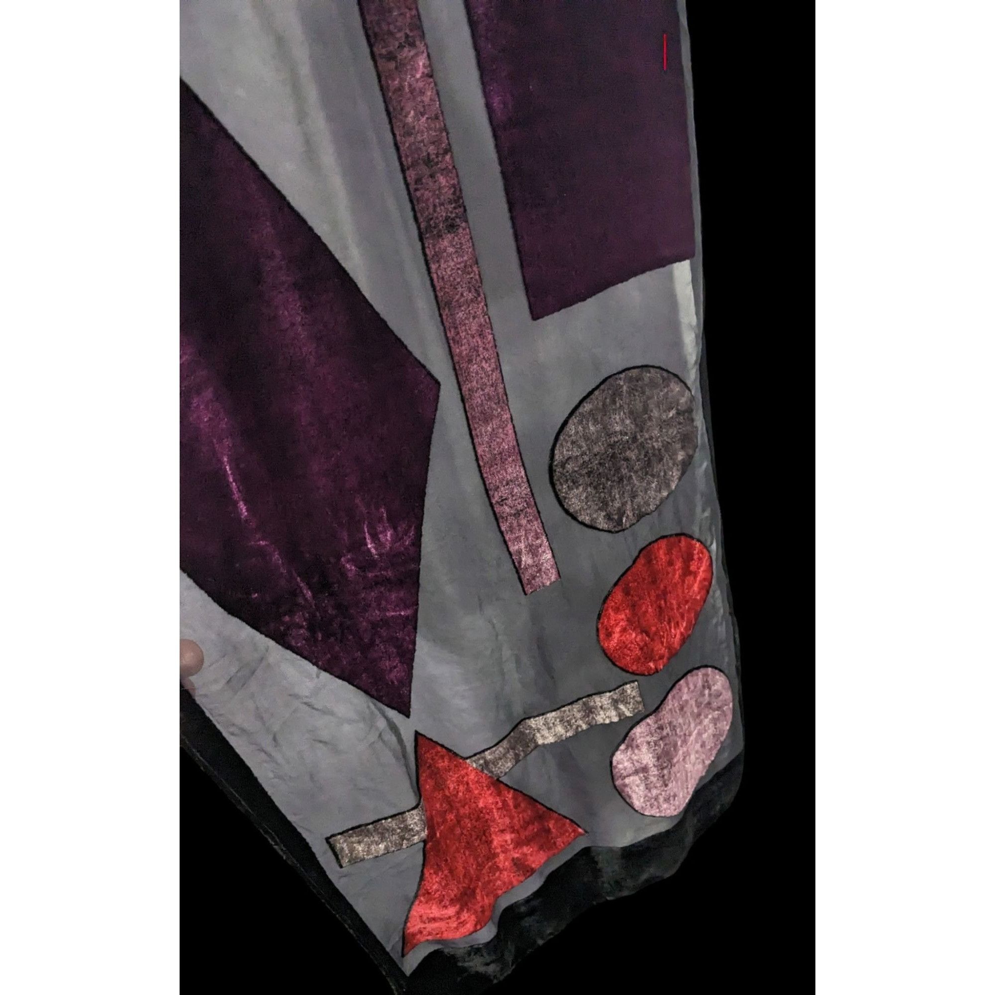 Other Vintage Burnt Velvet Geometric Jewel Tone Scarf/Shawl Size ONE SIZE - 4 Thumbnail
