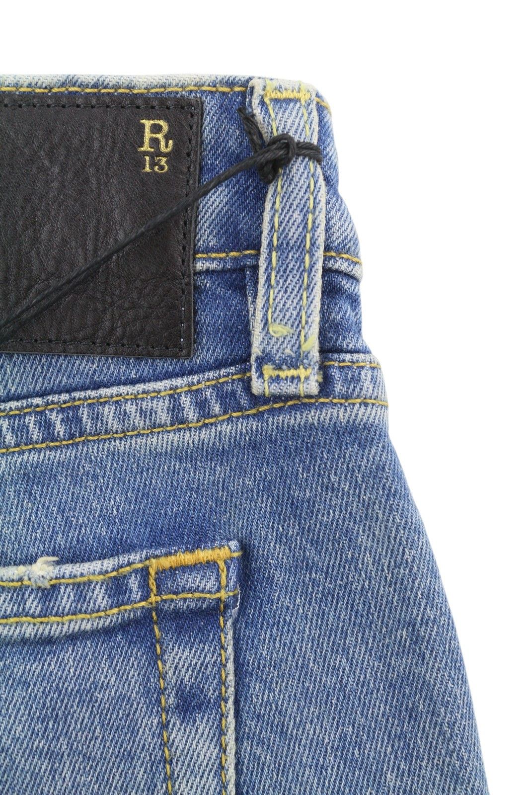 R13 KICK FIT 28 Jasper Stretch Washed Faded Ankle Cropped 86332 Size 28" / US 6 / IT 42 - 11 Thumbnail