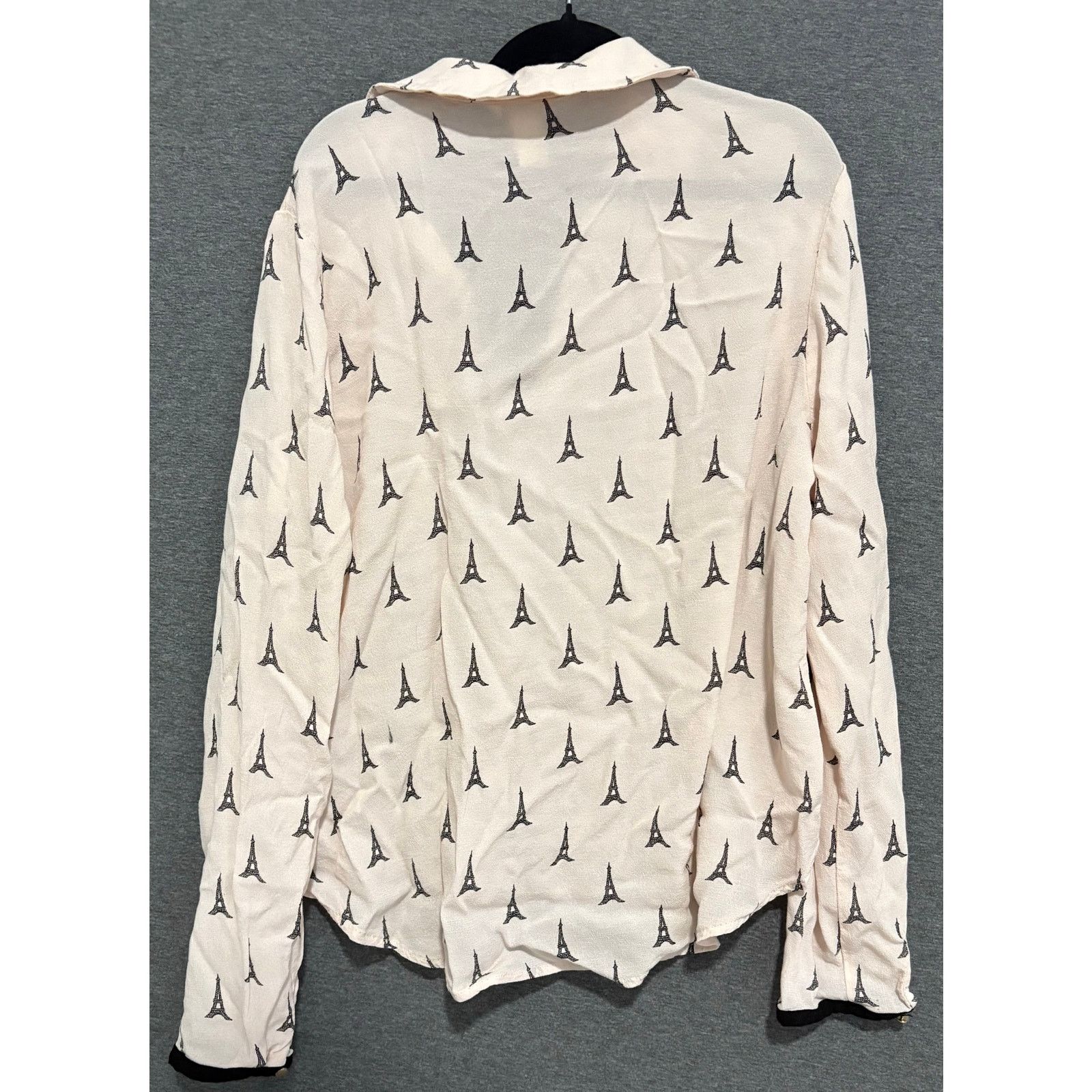Forever 21 Forever 21 | Eiffel Tower Graphic Long Sleeve Blouse | Large Size L / US 10 / IT 46 - 2 Thumbnail