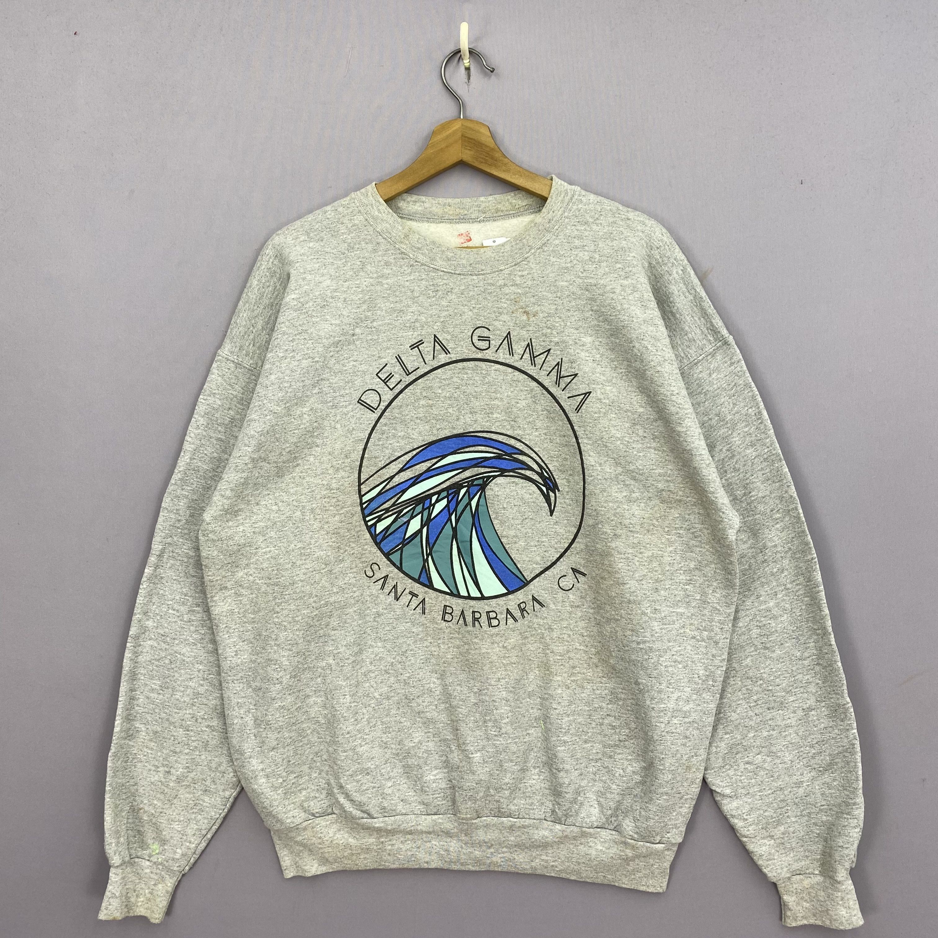 Vintage Delta Gamma Sweater 90s Surfwear Style Sweatshirt