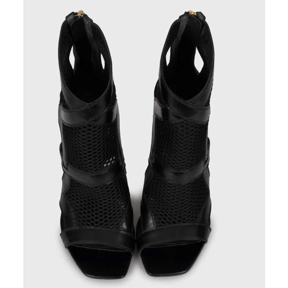 Louis Vuitton Louis Vuitton Black Mesh Open Toe Ankle Boots Sz 38.5 Size US 7.5 / IT 37.5 - 2 Thumbnail