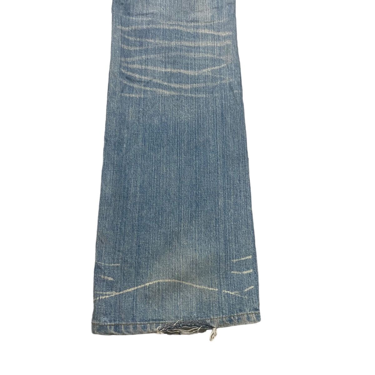 Japanese Brand NCFM Denim Flare Leather Pocket Faded Jeans Size US 30 / EU 46 - 14 Thumbnail