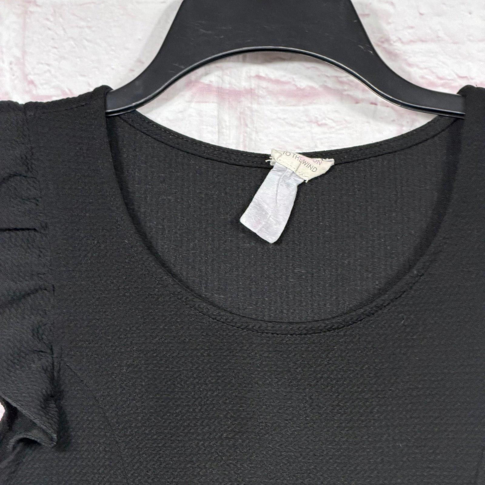 Other Caution to the Wind Large Black Sleeveless Ruffle Dress Size L / US 10 / IT 46 - 5 Thumbnail