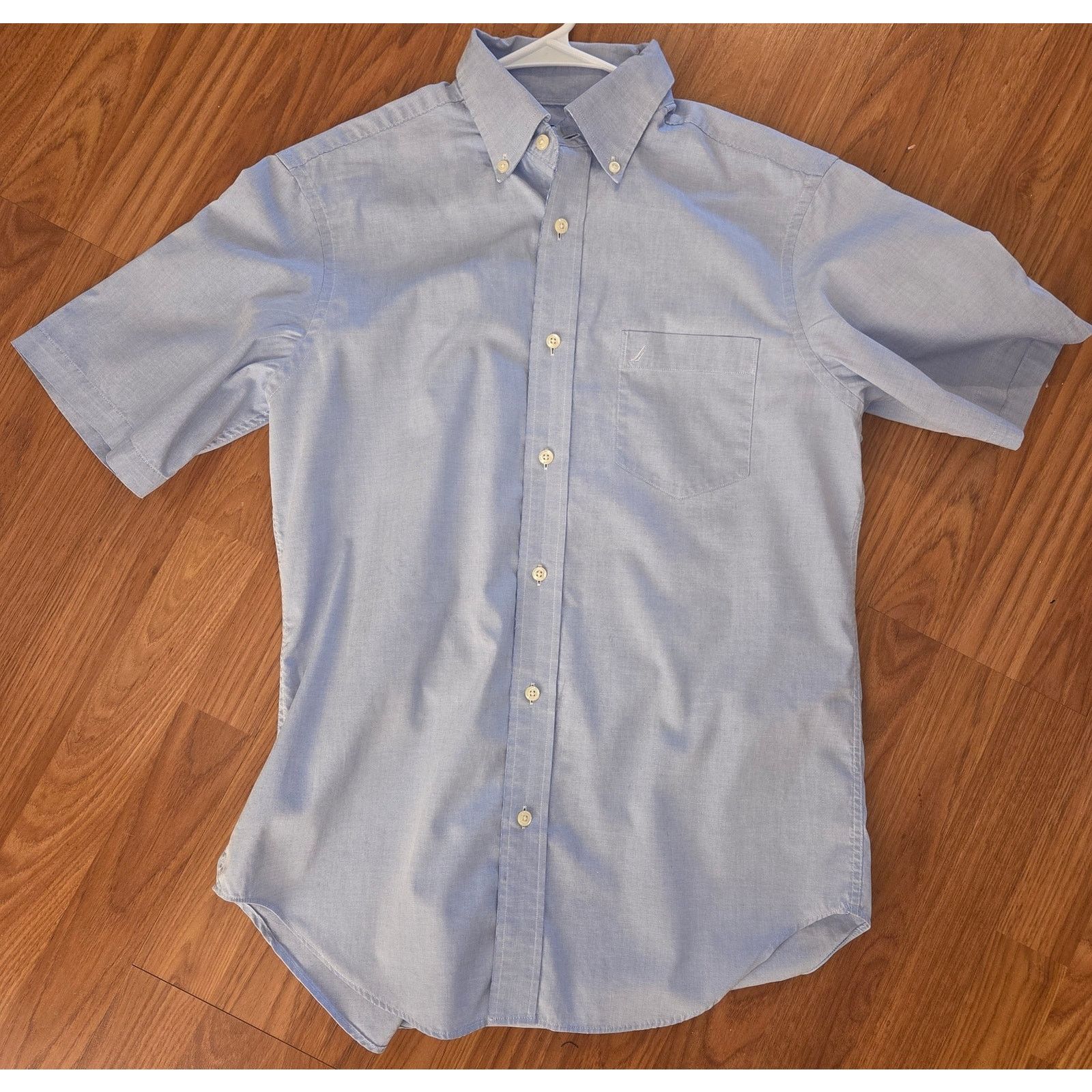 Nautica Nautica Sky Blue Short Sleeve Oxford Shirt - Men's - Medium Size US M / EU 48-50 / 2 - 5 Thumbnail