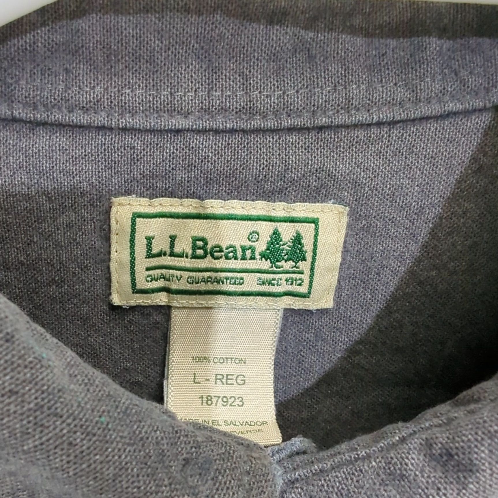 Vintage LL Bean Chamois Gray Button Up Shirt Men’s Large Reg Traditional Fit Thick Size US L / EU 52-54 / 3 - 2 Thumbnail