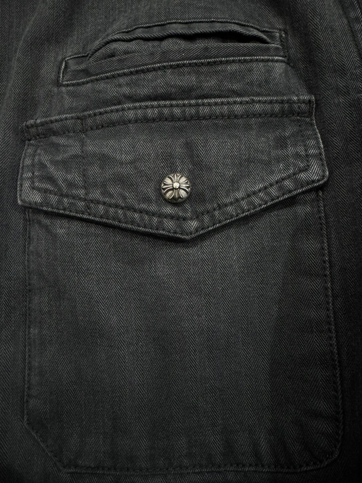 Chrome Hearts Chrome Hearts KB24 Khaki Denim Jacket Rare Size US L / EU 52-54 / 3 - 4 Thumbnail