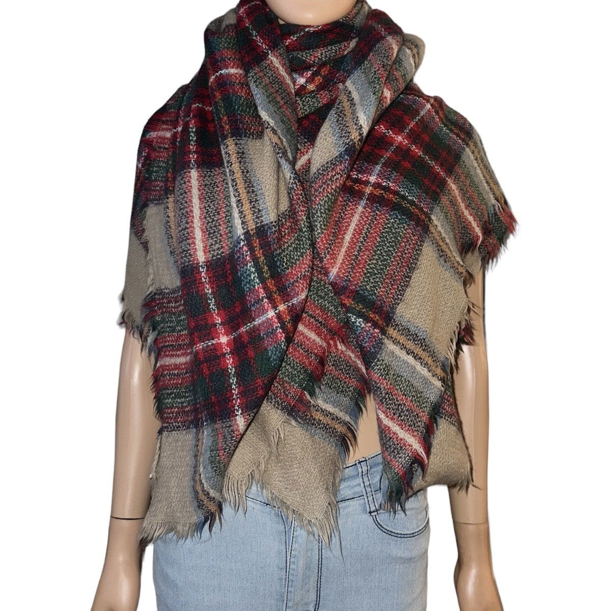 Other ModCloth multicolor plaid blanket scarf Size ONE SIZE - 6 Thumbnail