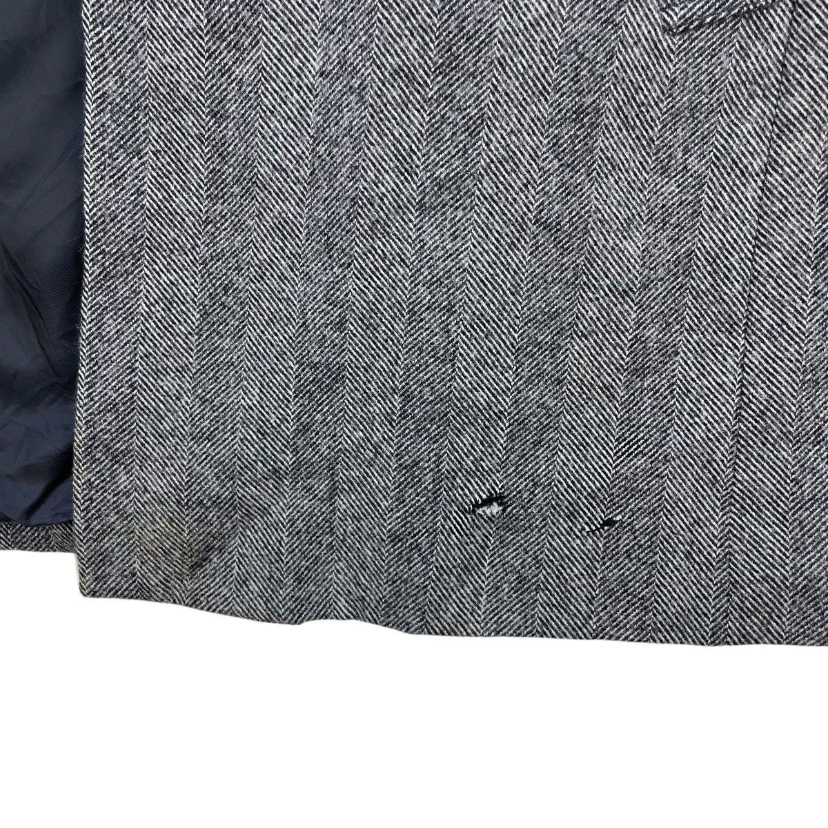 Autumn Cashmere 💥Vintage Loro Piana Herringbone Long Coat Jacket Size US L / EU 52-54 / 3 - 7 Thumbnail