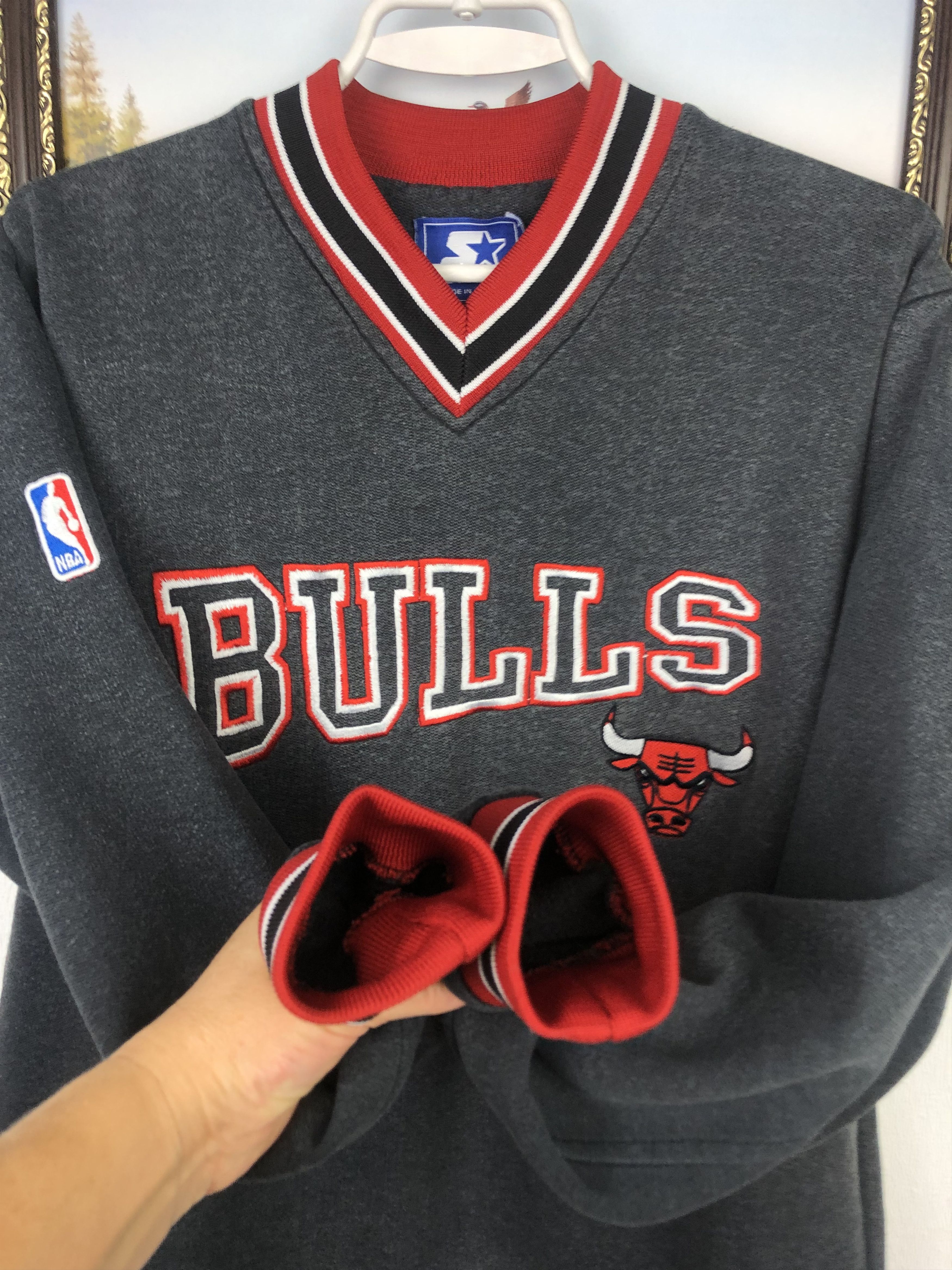 Starter Vintage Chicago Bulls NBA Jordan Sweatshirt Embroided Size US M / EU 48-50 / 2 - 7 Thumbnail