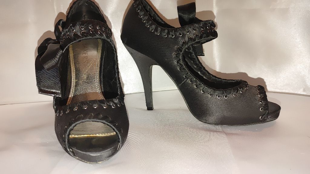 Ted Baker Bakers Geneva Satin Corset Heels Size 8M Size US 8 / IT 38 - 9 Thumbnail