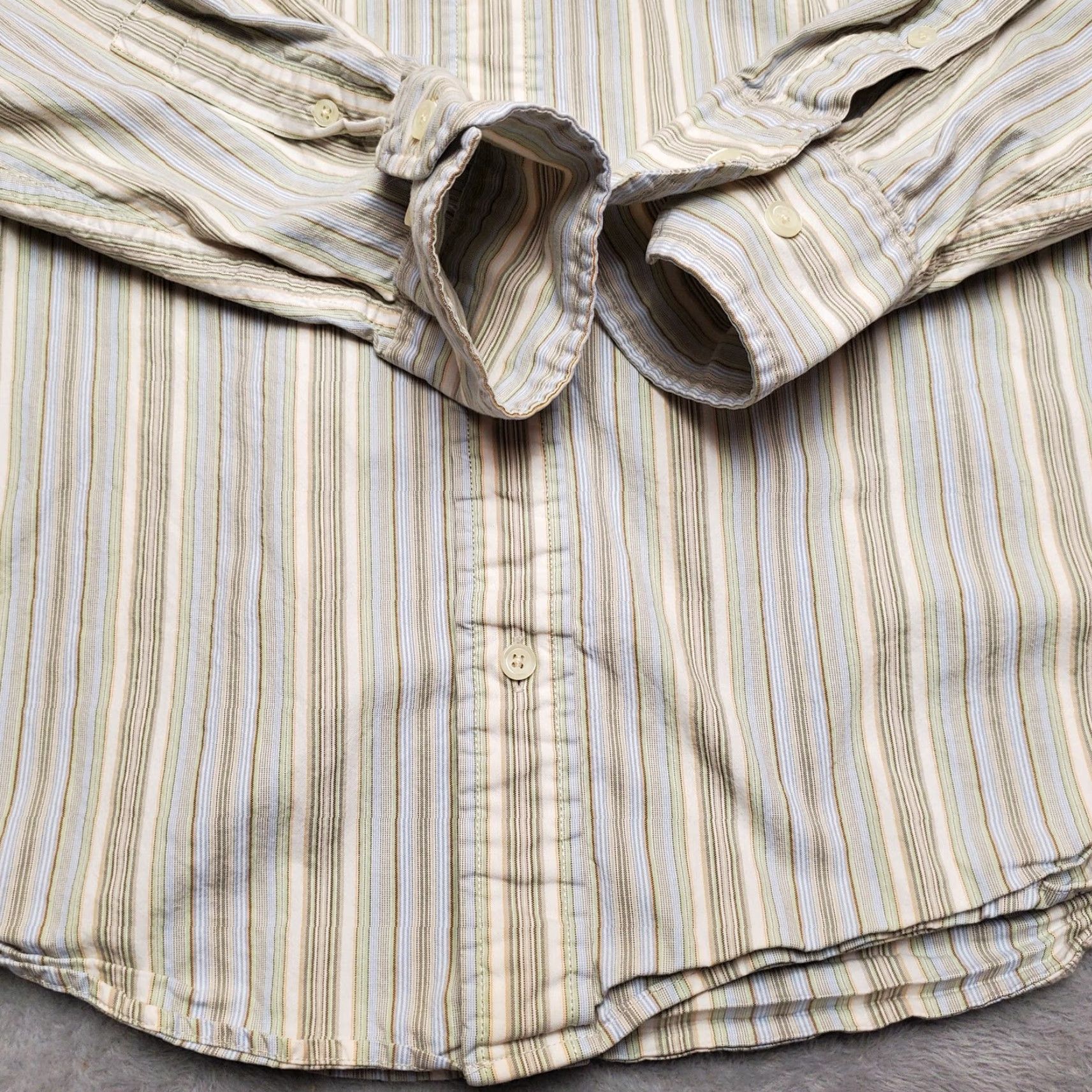Eddie Bauer Eddie Bauer Shirt Men M Blue Green Striped 100% Cotton Long Sleeve Casual Size US M / EU 48-50 / 2 - 3 Thumbnail