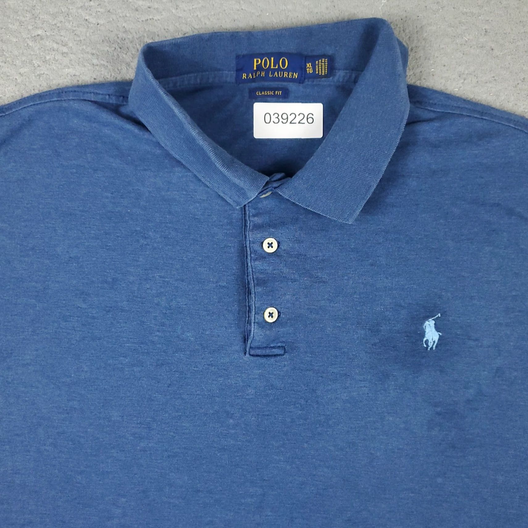 Ralph Lauren Ralph Lauren Polo Shirt Men's XL Blue Casual Short Sleeve Solid Cotton Size US XL / EU 56 / 4 - 2 Thumbnail