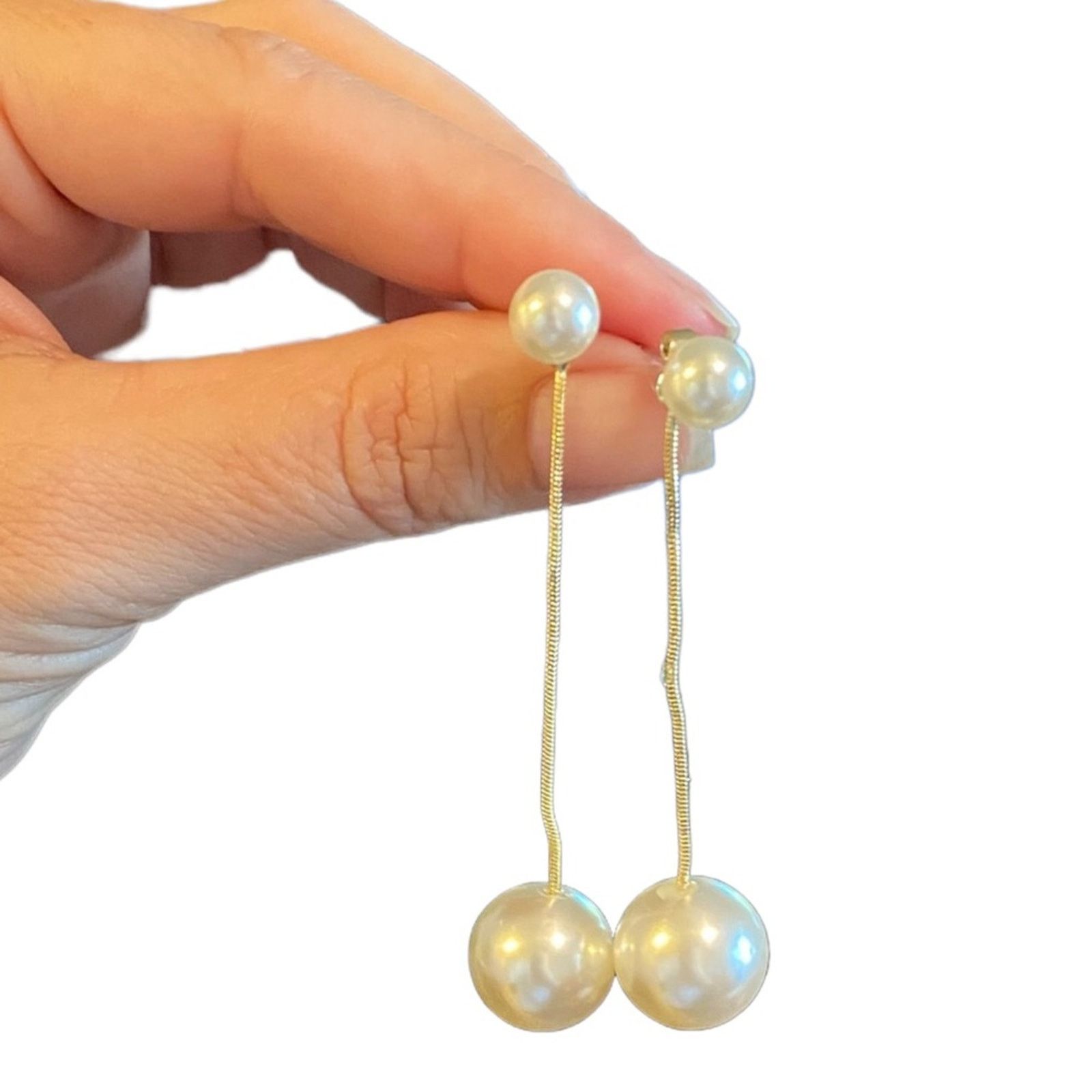 Other Pearl Dangle 2 Way Drop Or Stud Earrings NEW Size ONE SIZE - 5 Thumbnail