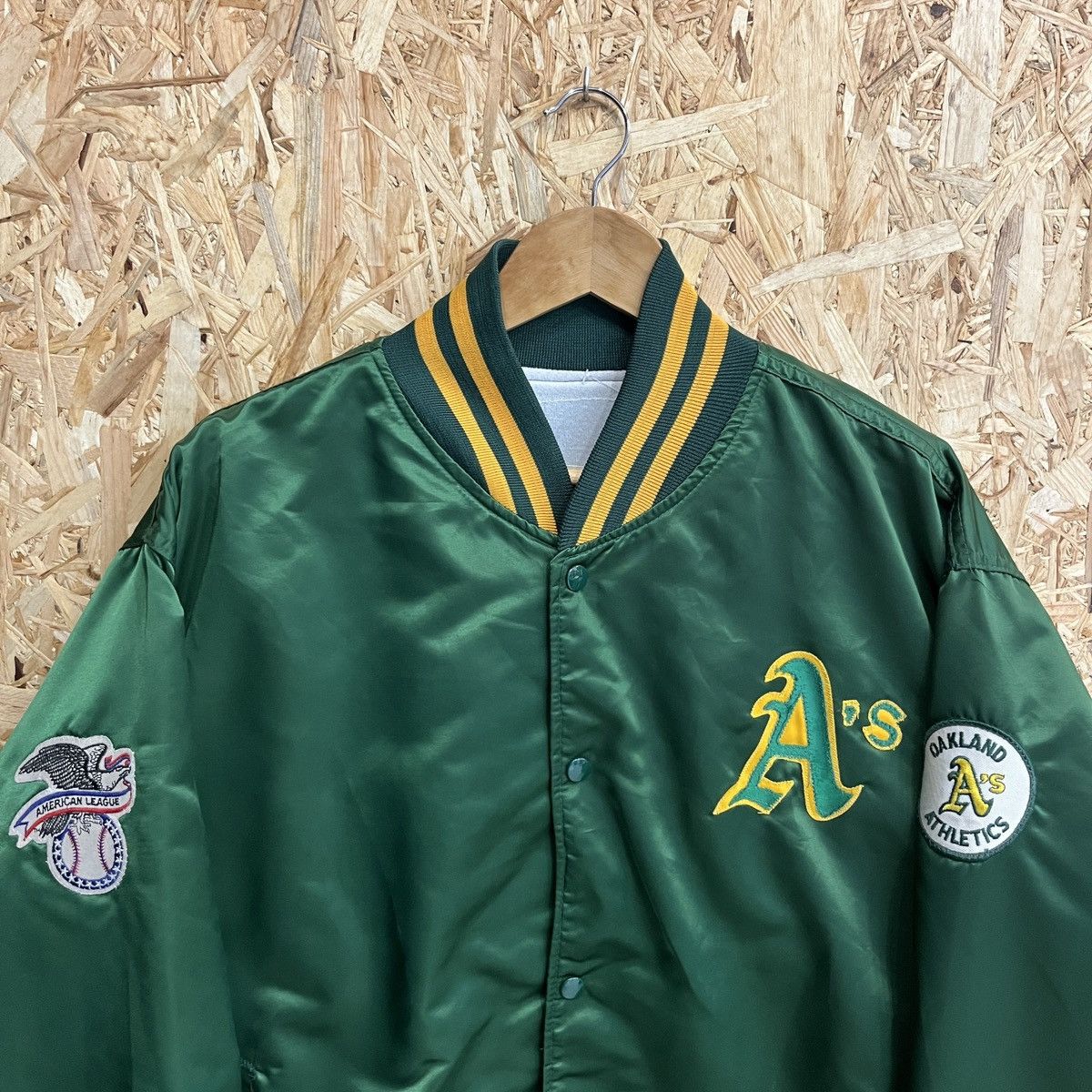 Starter Vintage Oakland Athletics 80’s Pyramid Satin Bomber Jacket Size US XL / EU 56 / 4 - 4 Thumbnail