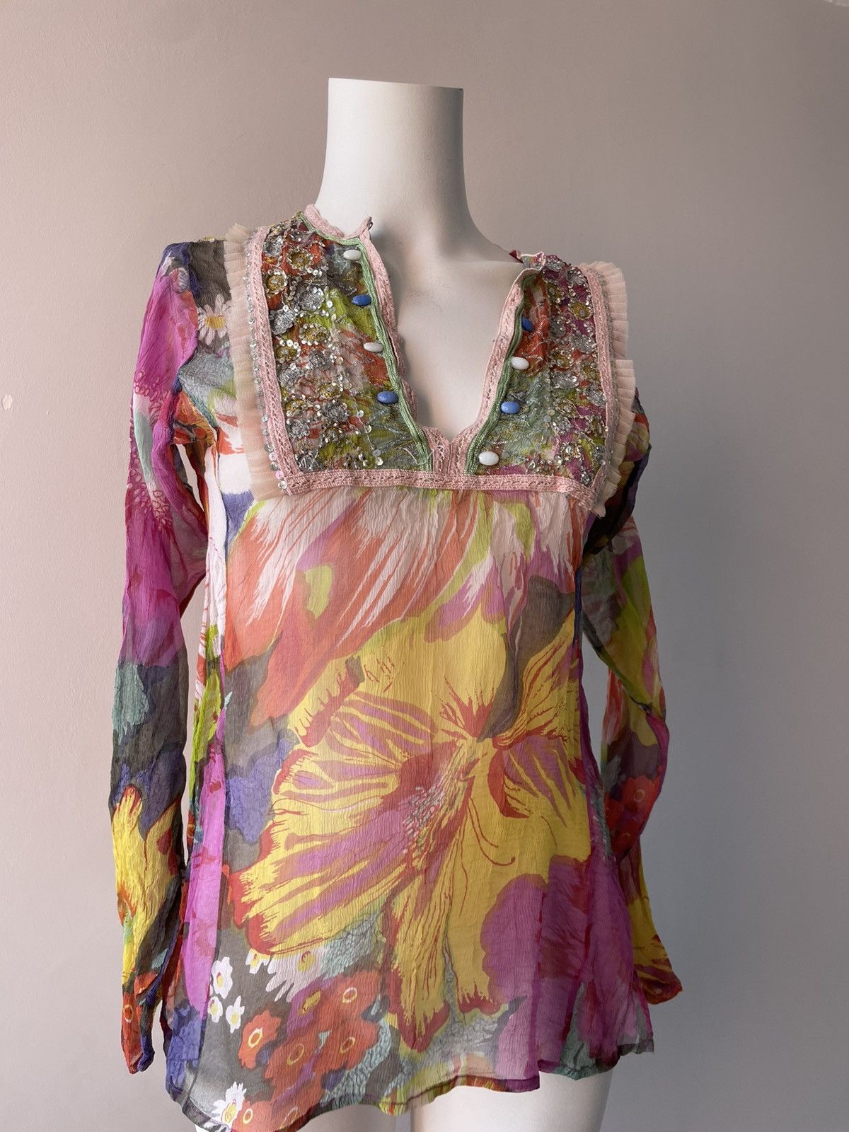 Vintage Y2k silk blouse Size M / US 6-8 / IT 42-44 - 6 Thumbnail
