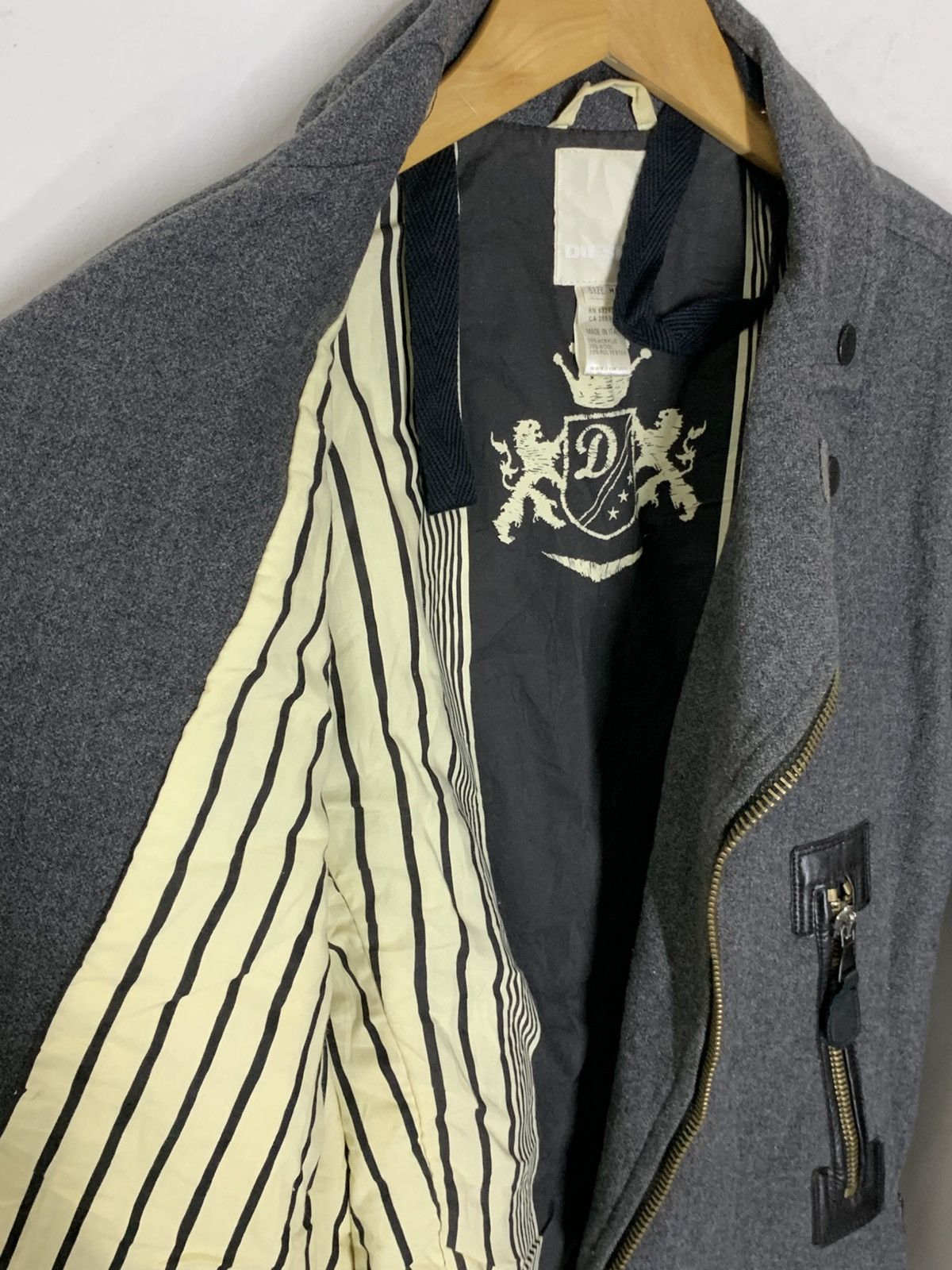 Diesel Vintage DIESEL Double Collar Wool Jacket Size US M / EU 48-50 / 2 - 7 Thumbnail