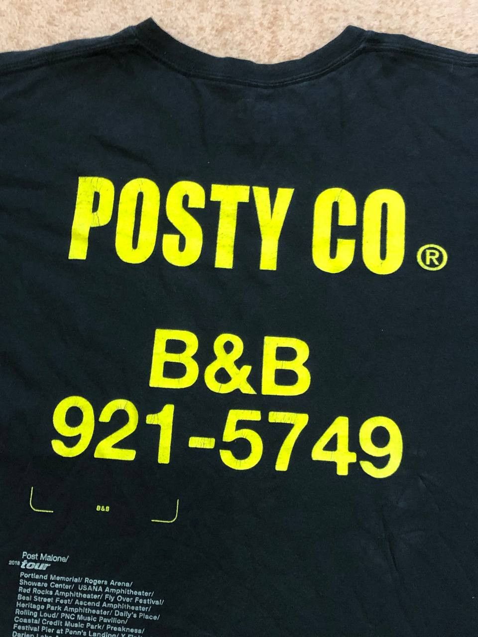 POST&CO Vintage black T-shirt POST&CO big print streetwear Y2K Size US L / EU 52-54 / 3 - 6 Thumbnail