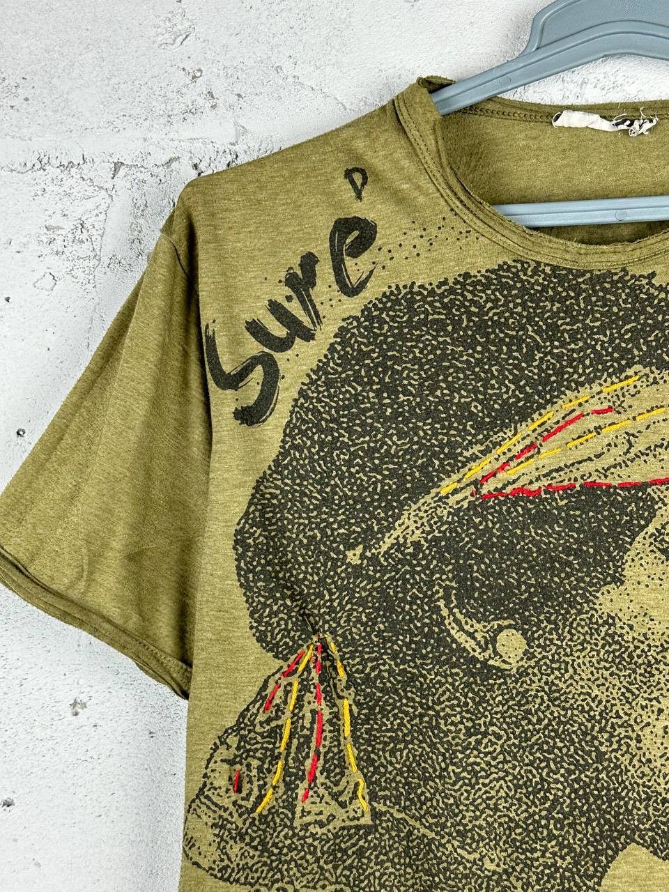 Band Tees × Jimi Hendrix × Vintage Sick "Sure" Jimi Hendrix Avant Garde T-Shirt Size US M / EU 48-50 / 2 - 4 Thumbnail