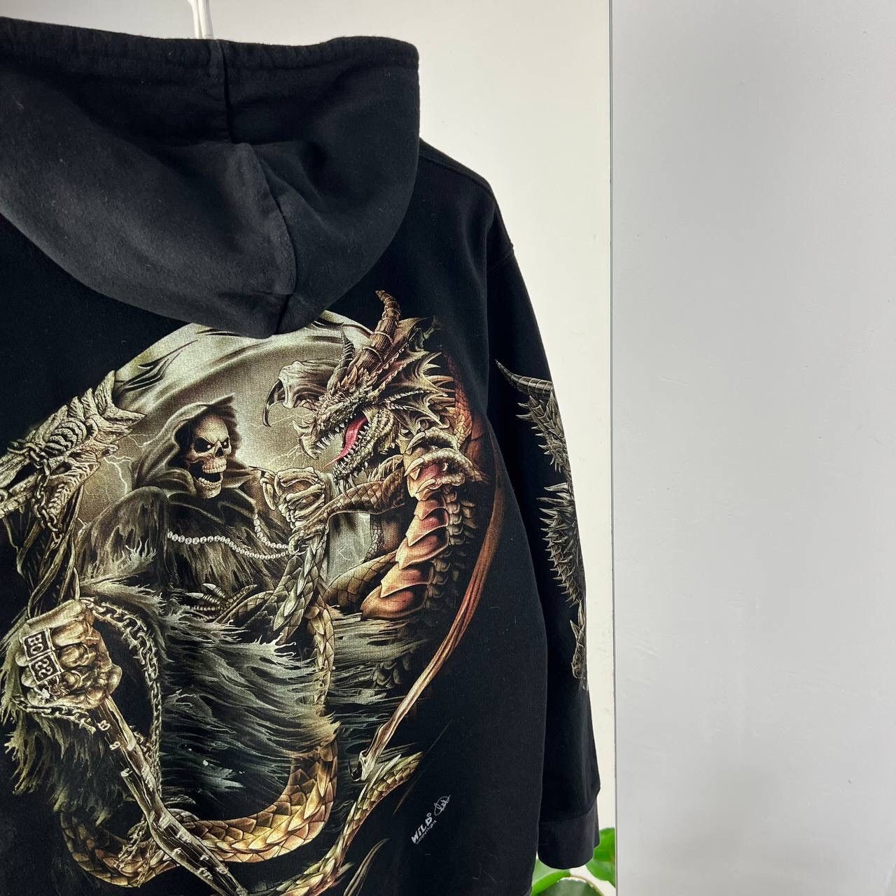 Vintage Dragon Skull Japanese Vintage Wild Zip Hoodie Over Print Size US M / EU 48-50 / 2 - 3 Thumbnail