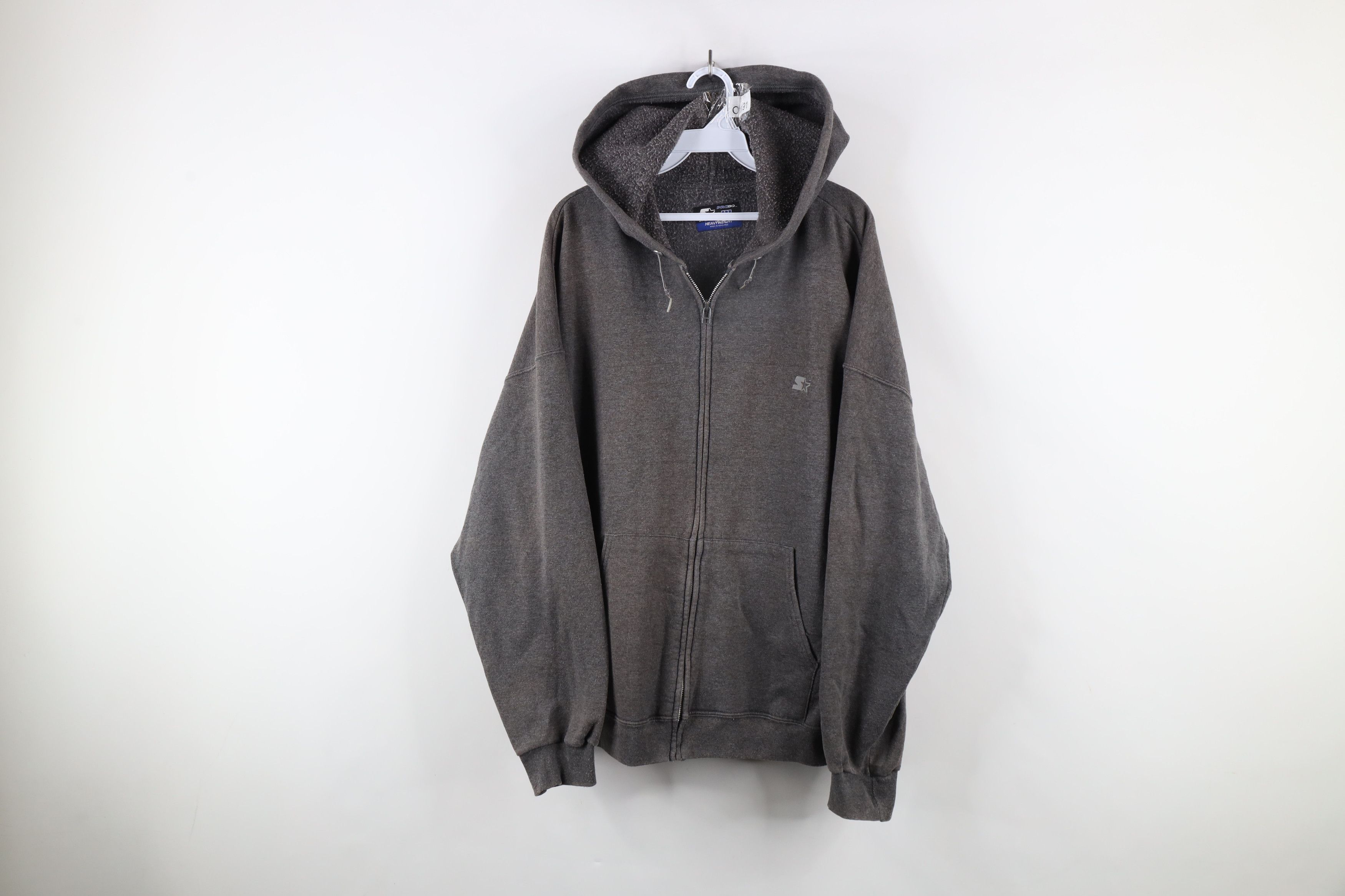 Starter × Vintage Vintage 90s Starter Heavyweight Full Zip Hoodie Sweatshirt Size US XXL / EU 58 / 5 - 1 Thumbnail