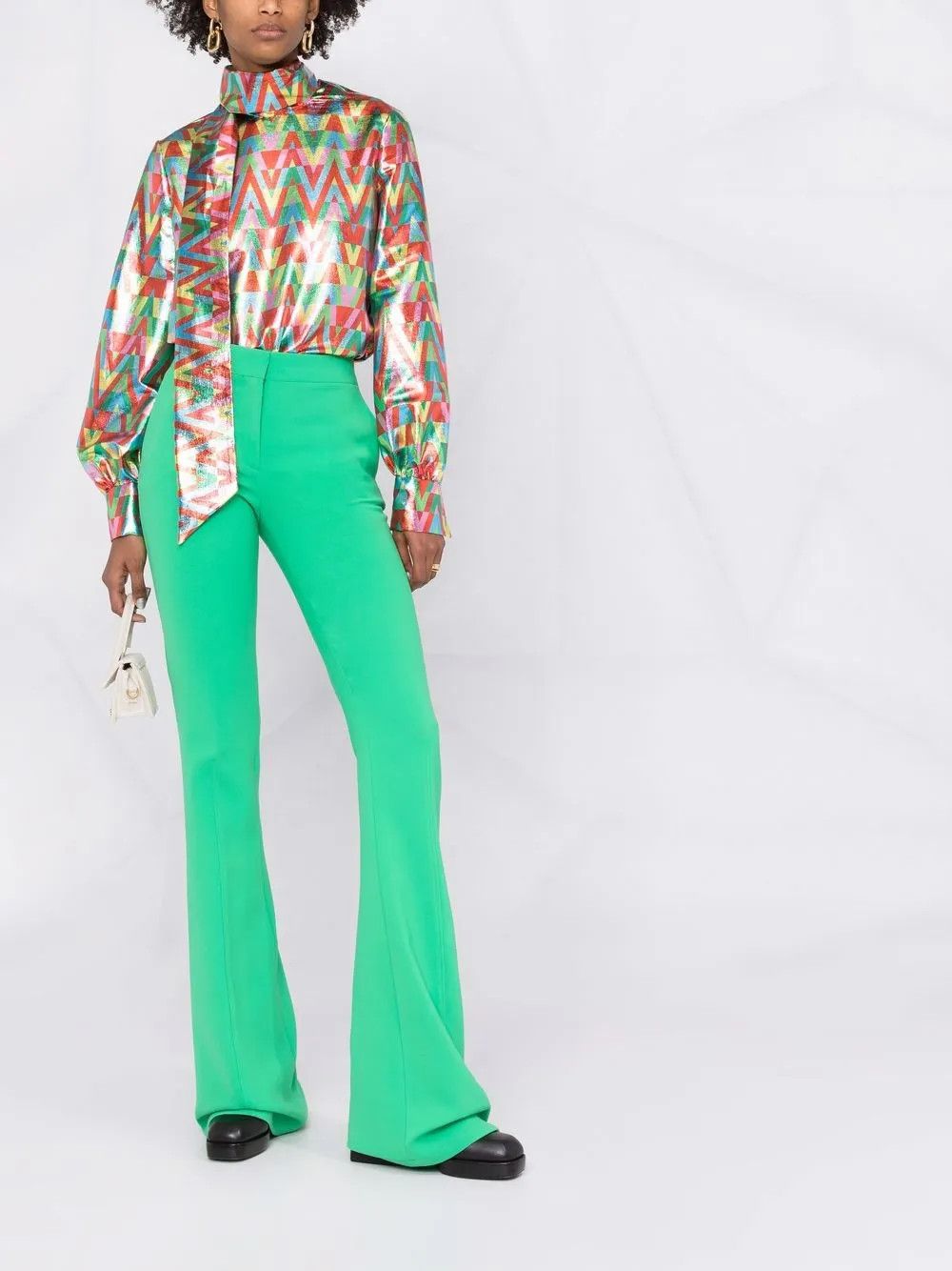 Valentino o1y0326 Blouse in Multicolor Size S / US 4 / IT 40 - 2 Thumbnail