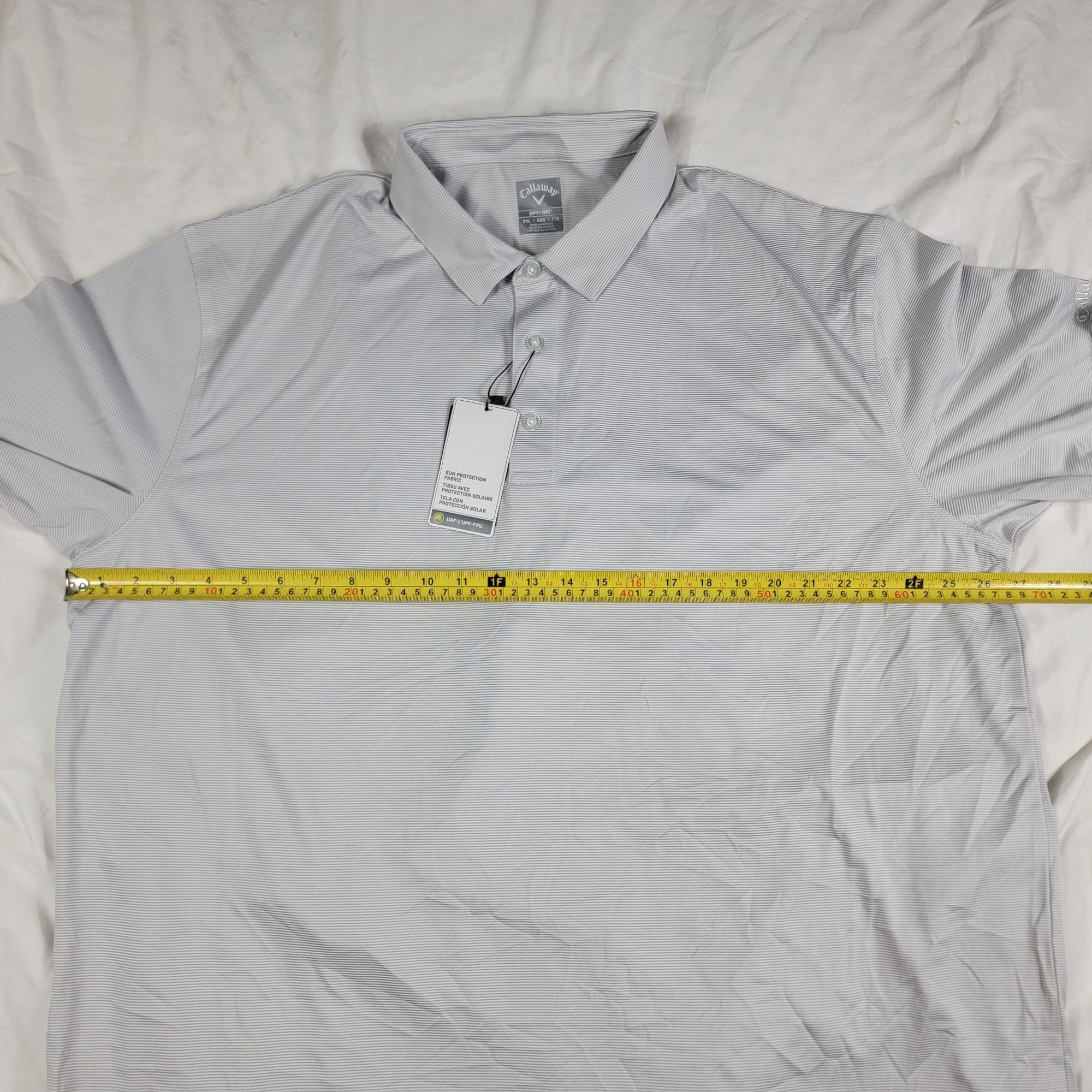 Callaway Callaway Opti Dri Mens XXL Bright White Polo Shirt Moisture Size US XXL / EU 58 / 5 - 6 Thumbnail