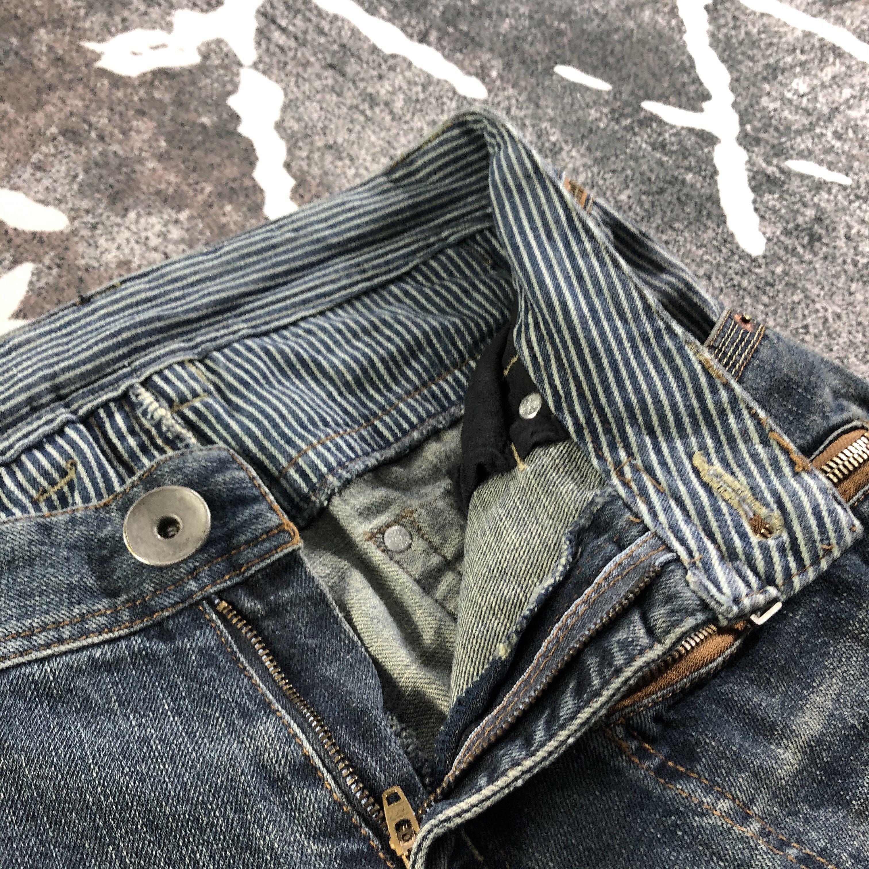 Japanese Brand Made In Heaven Zipper Jeans KJ2416 Size US 34 / EU 50 - 6 Thumbnail