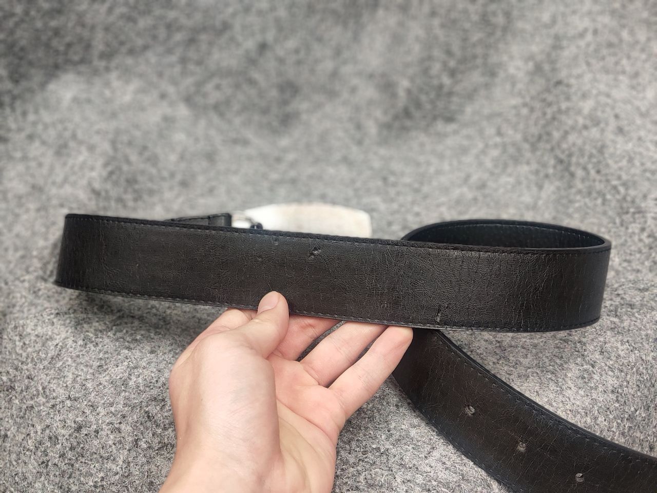 Japanese Brand Japrag Vintage Y2K Style Black synthetic leather Belt LGB Size ONE SIZE - 12 Thumbnail