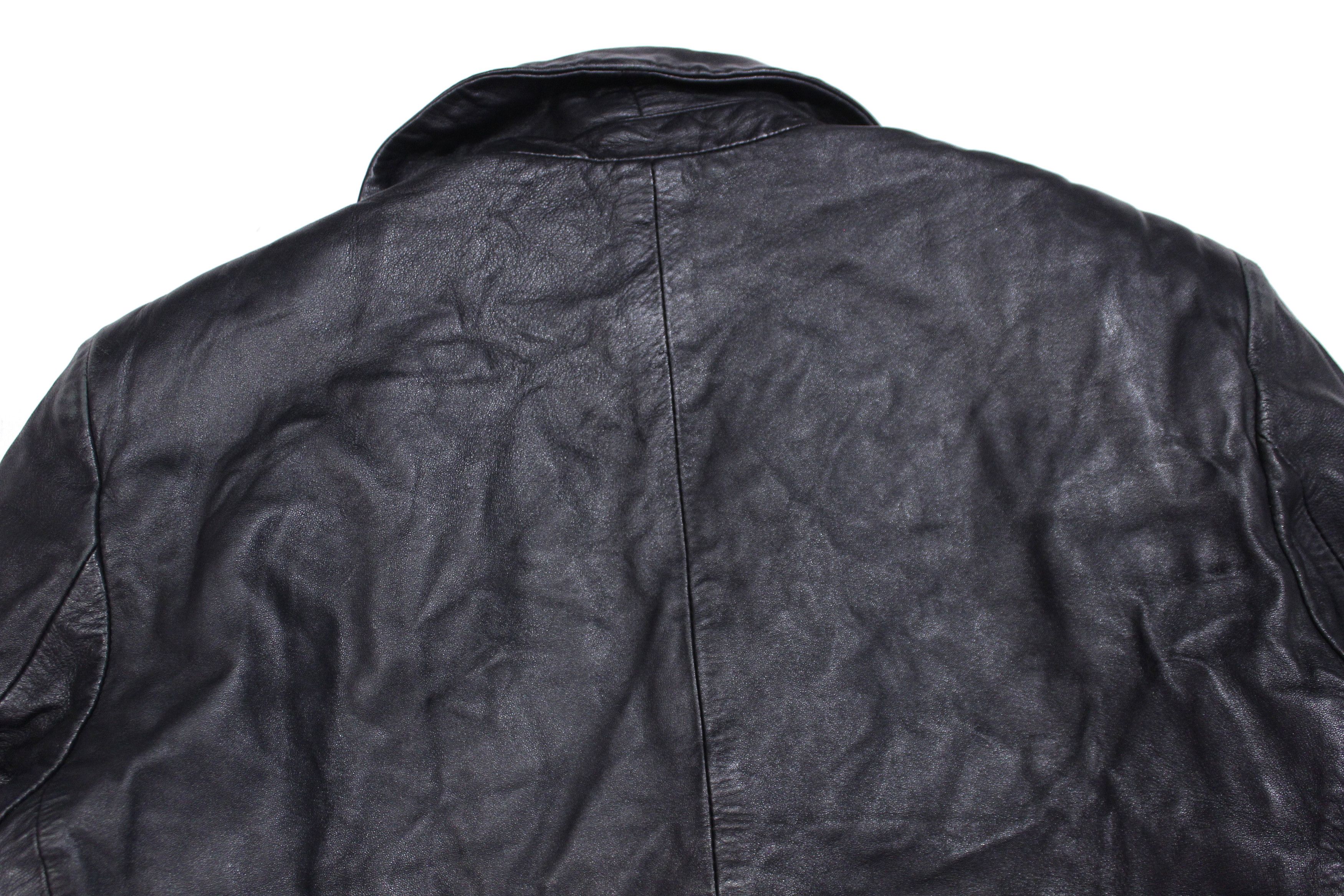 Versace 90S Leather Jacket Belted Coat Vintage Size S / US 4 / IT 40 - 6 Thumbnail