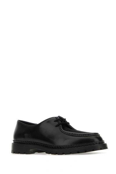 Saint Laurent Paris o1bcso1str1224 Malo Derbies In Glazed Leather in Black Size US 10.5 / EU 43-44 - 2 Thumbnail