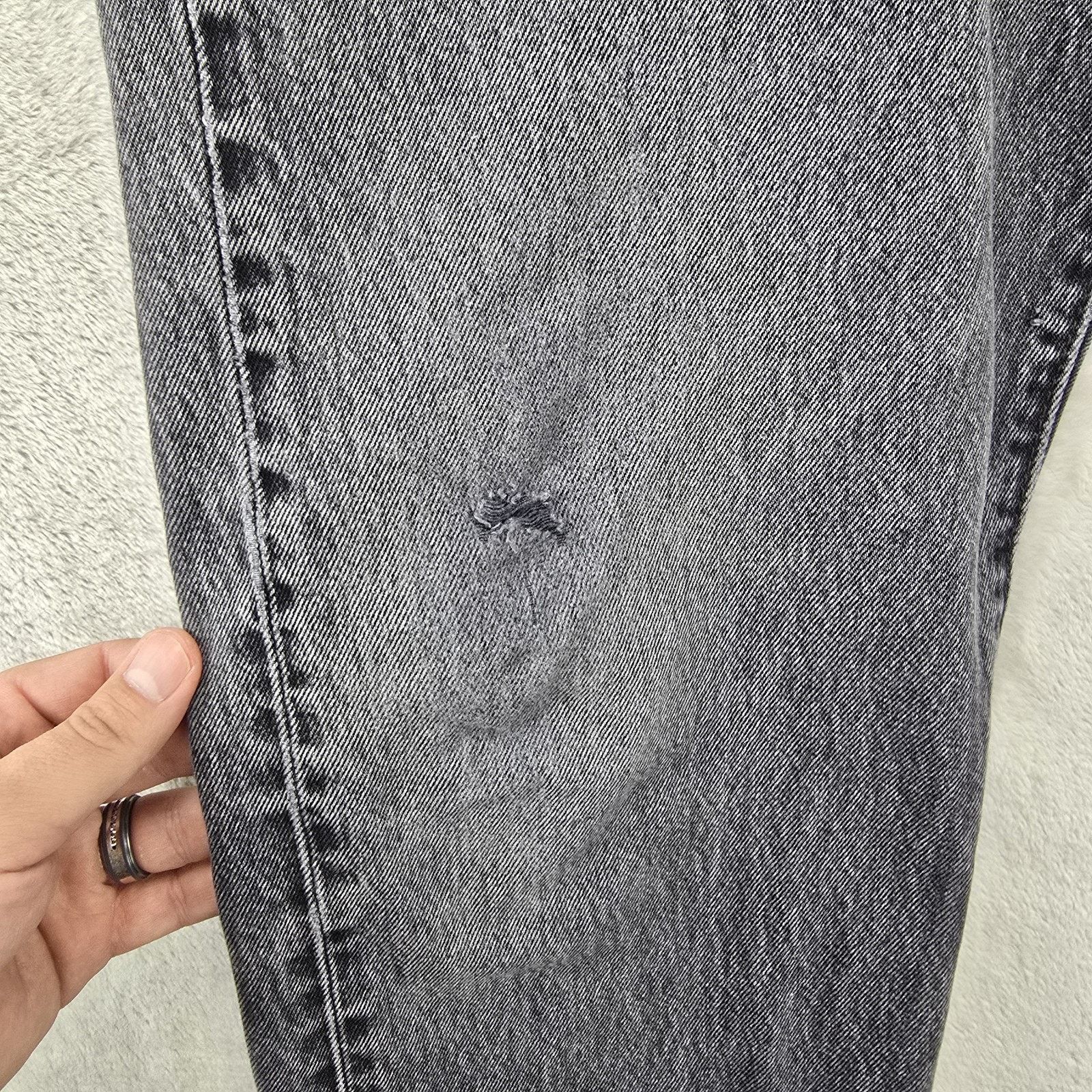 Levi's Levis 501 Jeans Mens 38x34 (Fits 34x30) Black Distressed Y2K Size US 34 / EU 50 - 3 Thumbnail