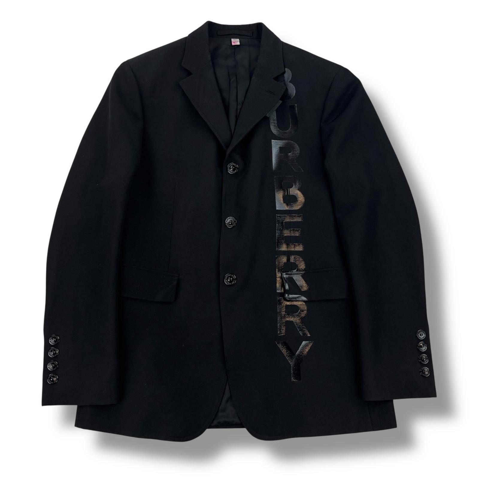 Burberry Burberry Printed Logo Black Blazer Size US M / EU 48-50 / 2 - 2 Thumbnail