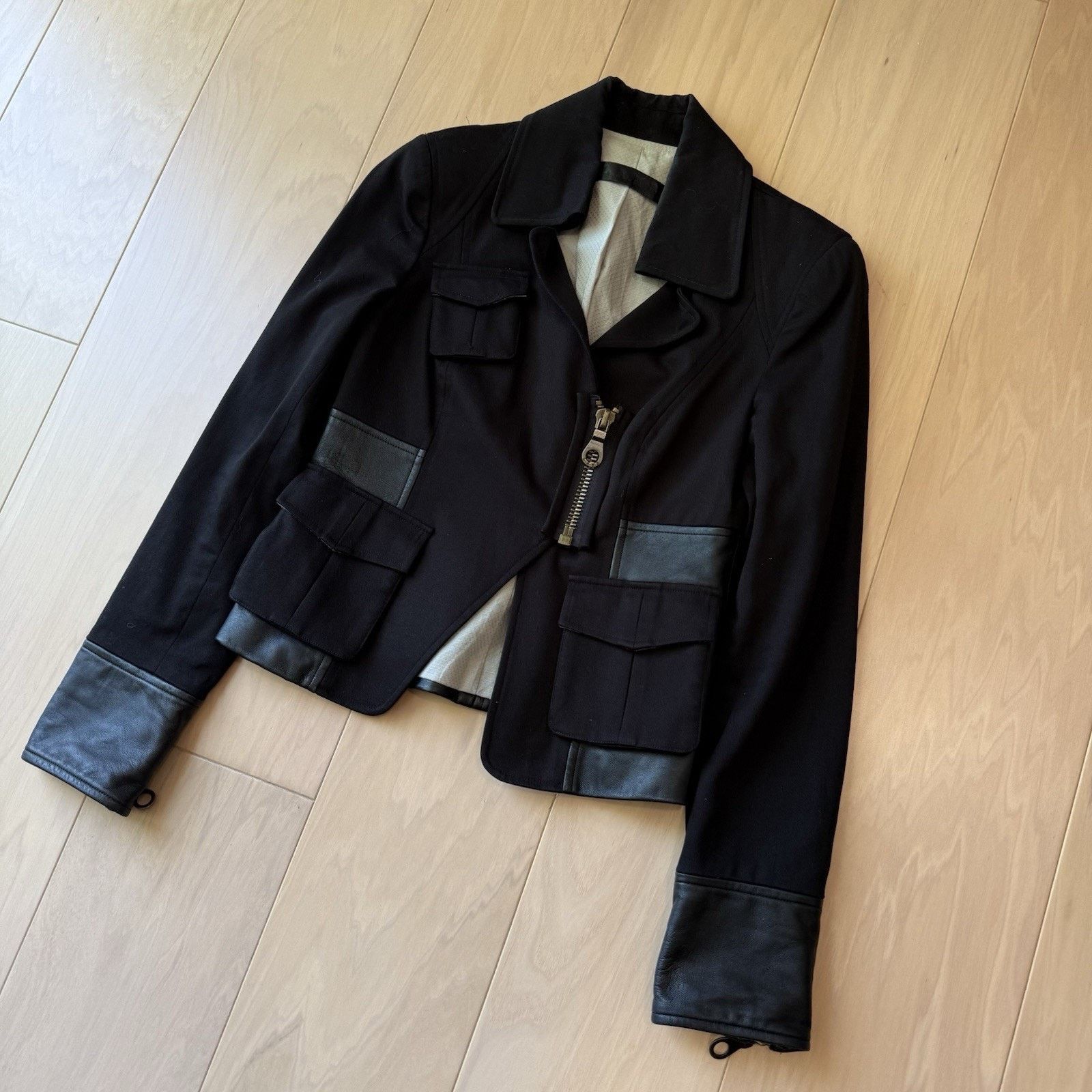 L.A.M.B. L.A.M.B. Motorcycle Jacket Women's 2 Black Blazer Designer Size XS / US 0-2 / IT 36-38 - 9 Thumbnail