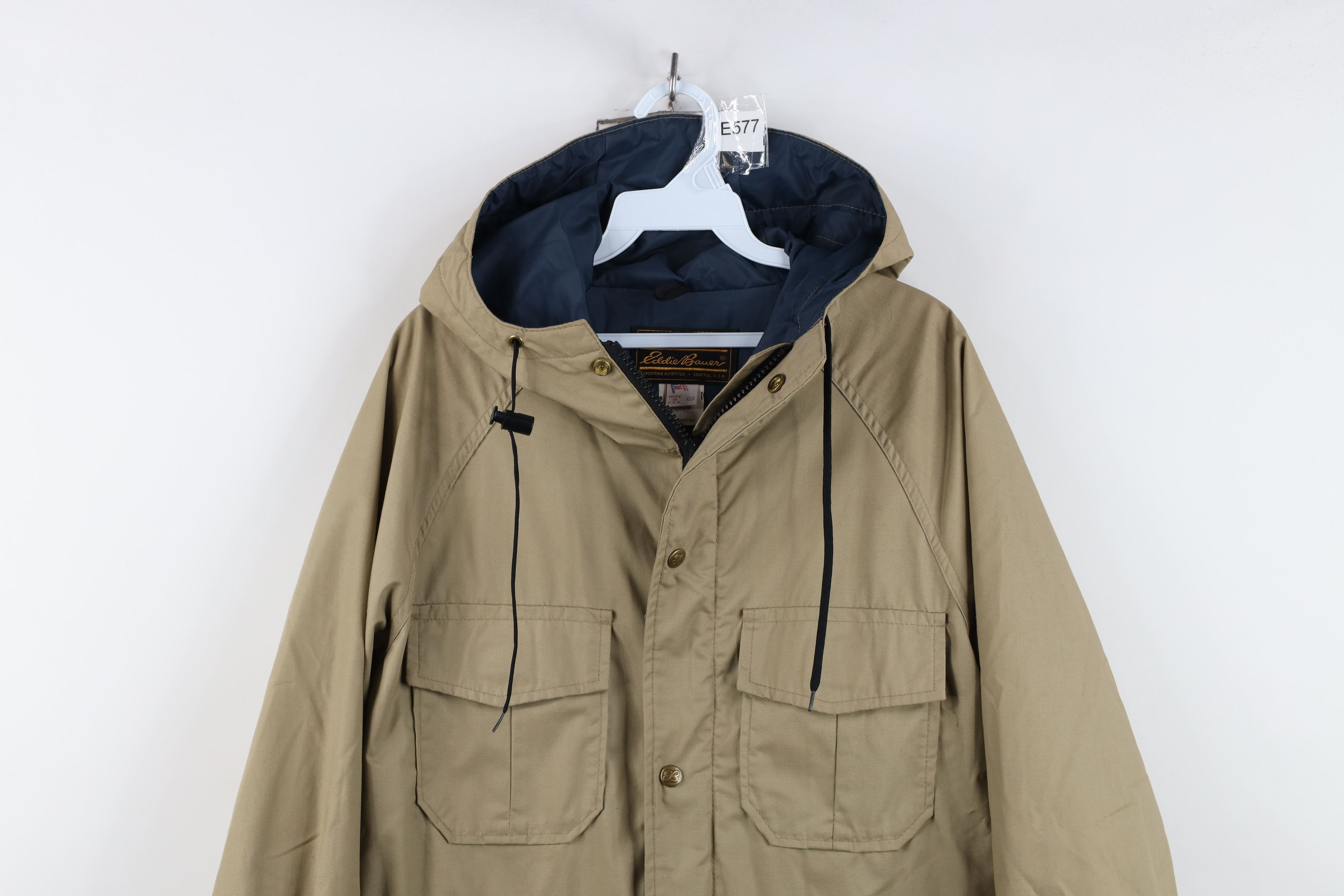 Eddie Bauer Vintage 80s 90s Eddie Bauer Hooded Parka Jacket Beige USA Size US XS / EU 42 / 0 - 2 Thumbnail