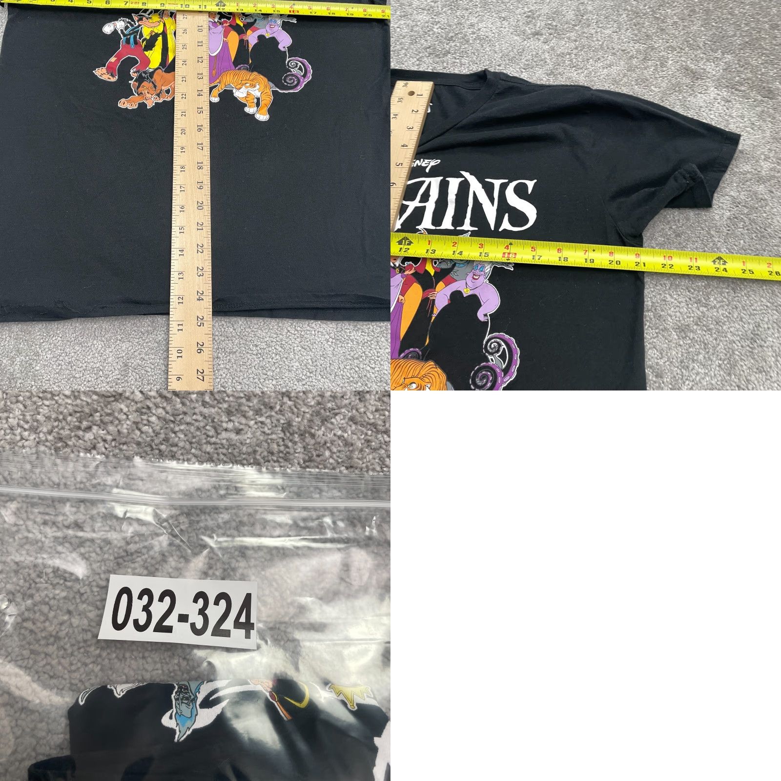 Disney Disney Villains Graphic T-Shirt Women XL Black Crew Neck Short Sleeve Casual Tee Size XL / US 12-14 / IT 48-50 - 8 Thumbnail