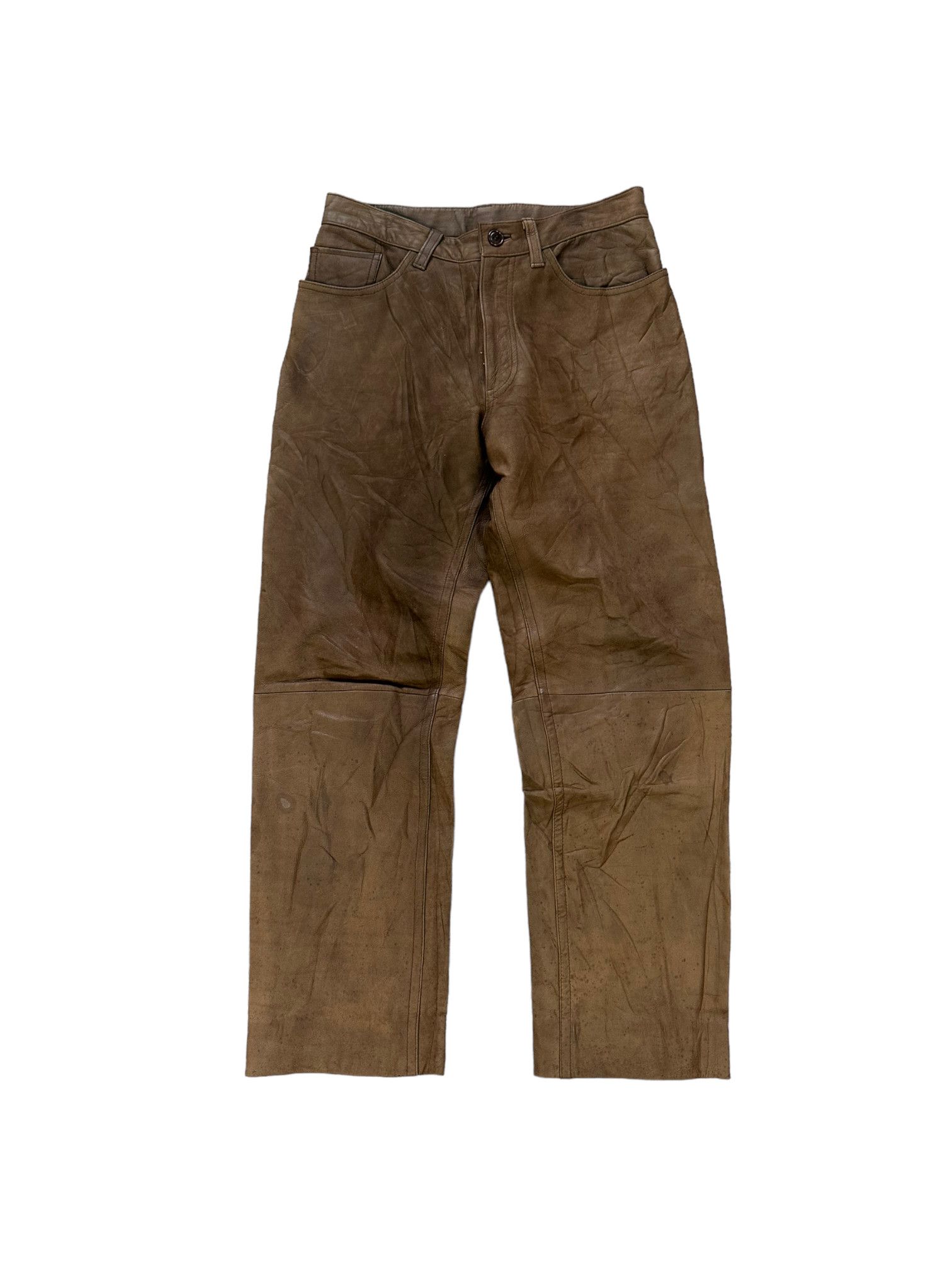 Japanese Brand TRANS CONTINENTS LEATHER PANT #7914-189 Size US 28 / EU 44 - 1 Thumbnail