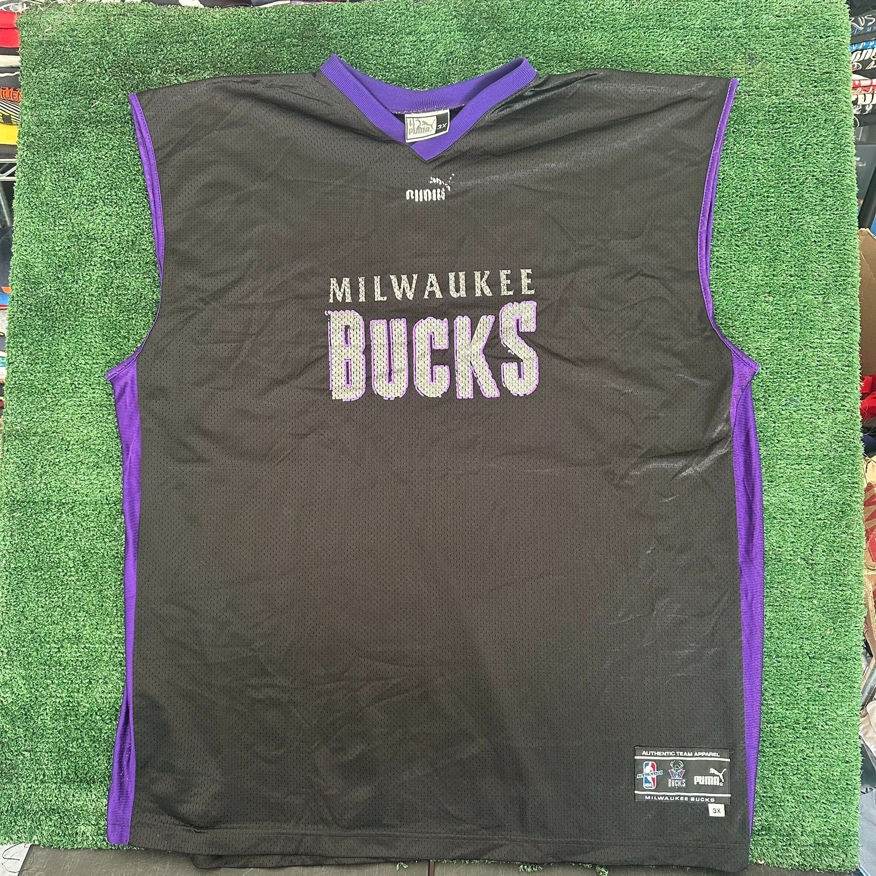 Puma Vintage Y2K Milwaukee Bucks Practice Jersey PUMA NBA Authent Size US XXL / EU 58 / 5 - 1 Thumbnail