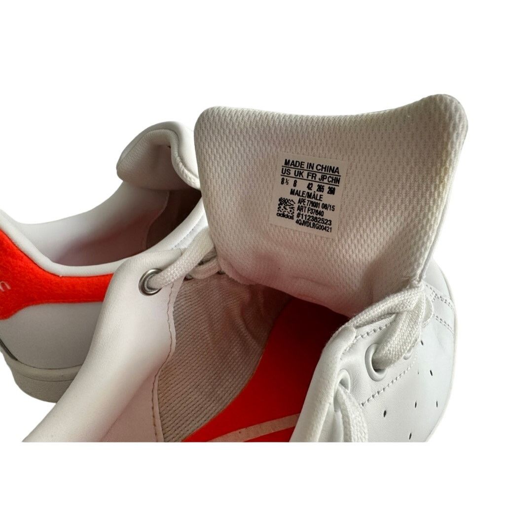 Adidas Adidas Stan Smith White Solar Red Tennis Ball Felt Size 8.5 Size US 9 / EU 42 - 4 Thumbnail