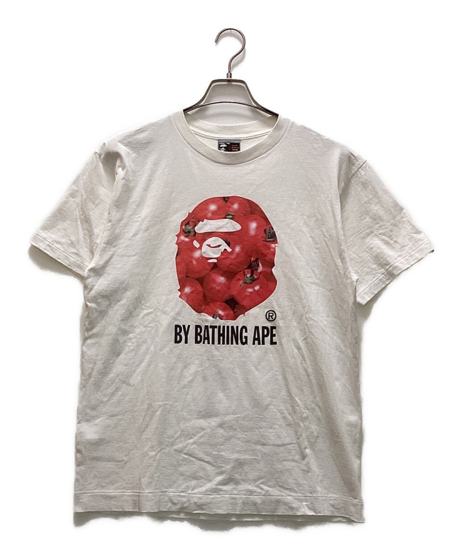 A BATHING APE 90s Vegetable Monkey Print T-Shirt White L