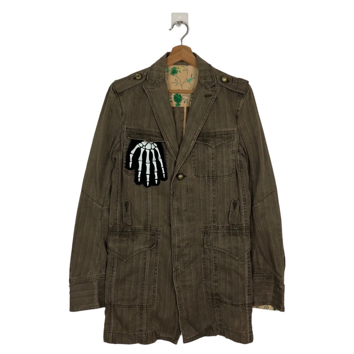 HERRINGBONE PARACHUTE BIKER JACKET BOYCOTT JAPAN