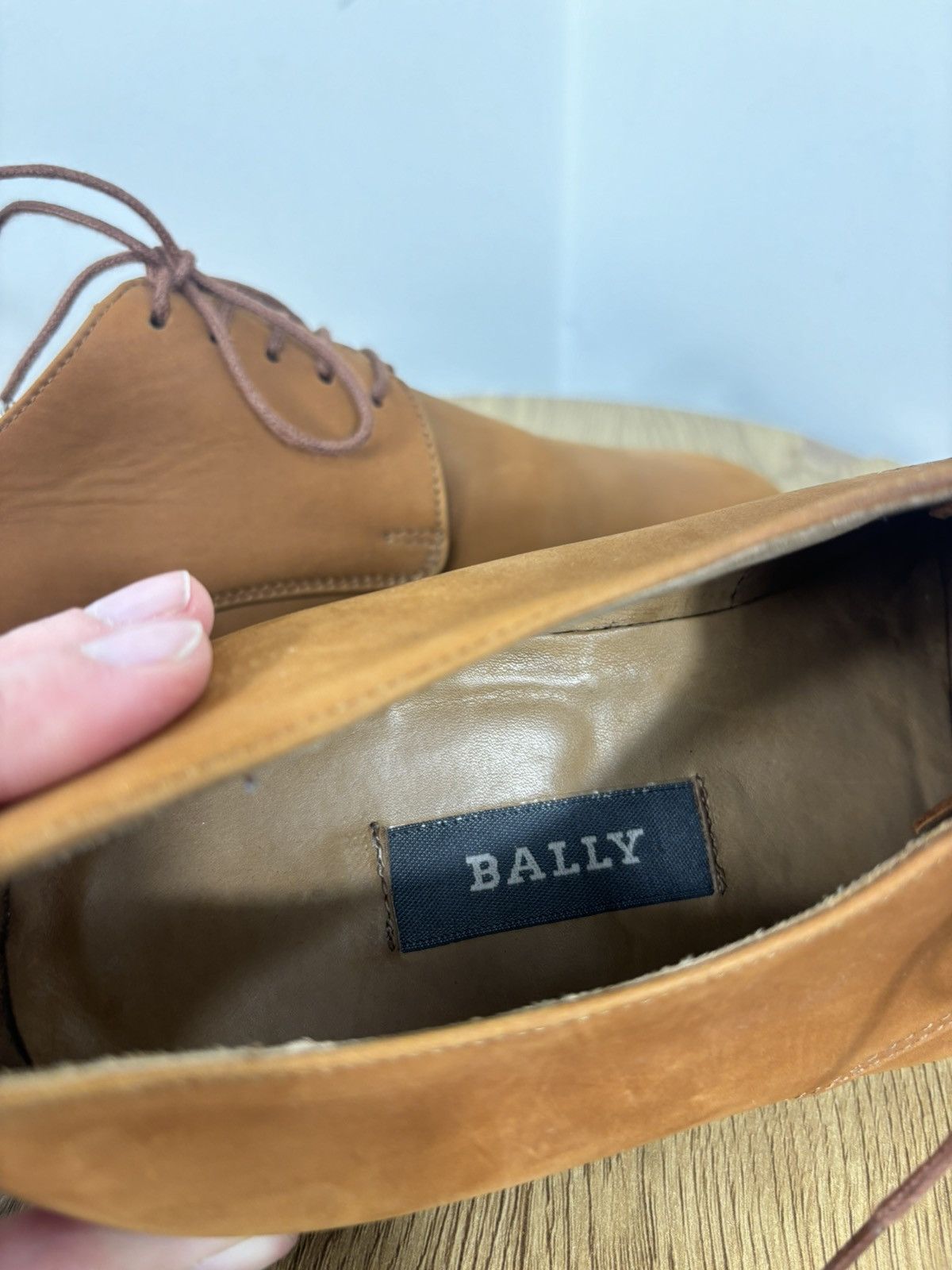 Bally Bally Ried Men’s Tan Nubuck Leather Derby Shoes Size US 7.5 / EU 40-41 - 16 Thumbnail