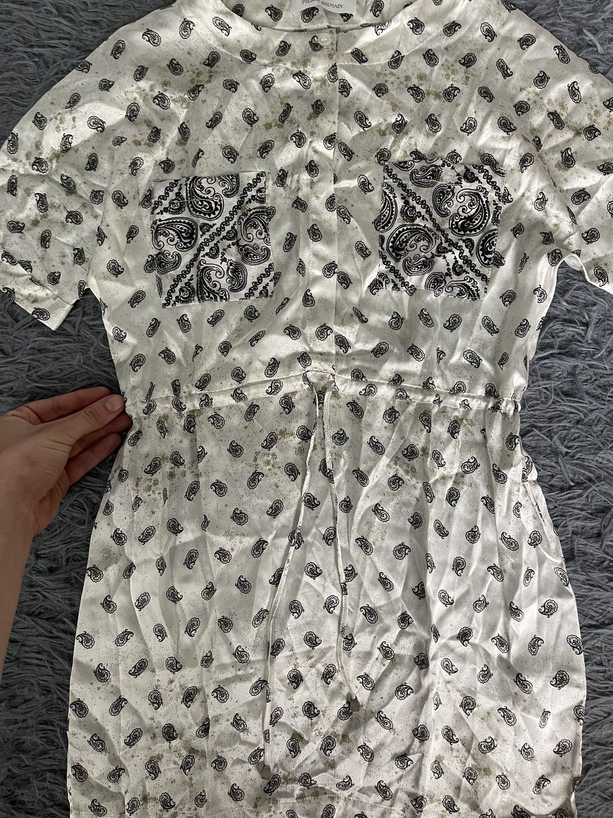 Balmain × Pierre Balmain Pierre Balmain 100% silk mini dress Size M / US 6-8 / IT 42-44 - 3 Thumbnail