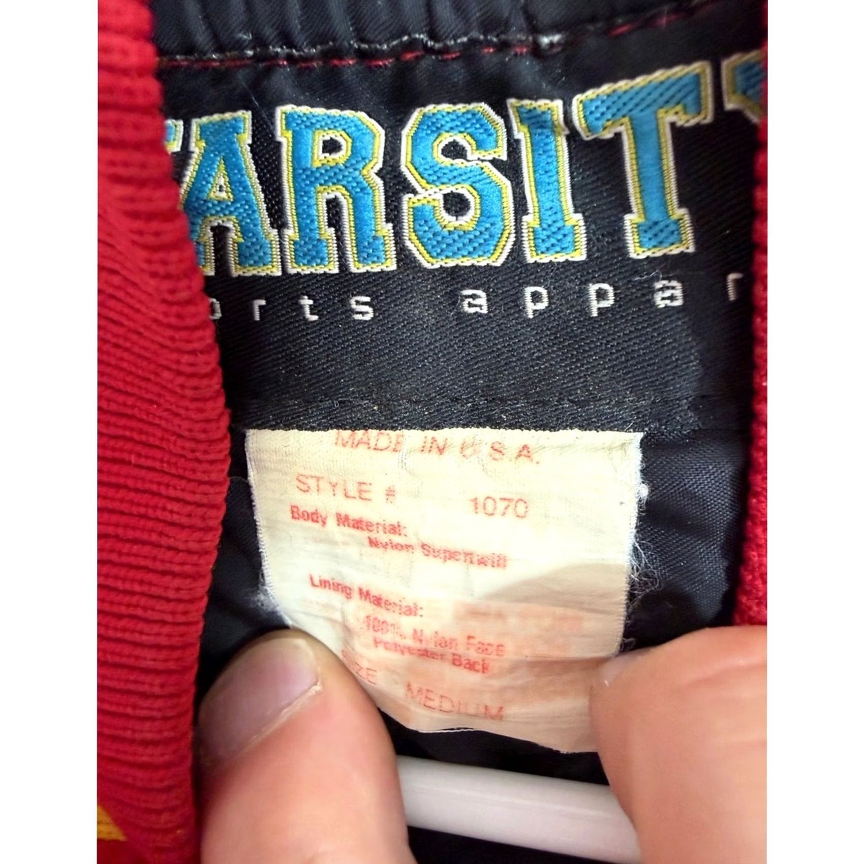 Vintage VINTAGE Rutgers Cross Country Varsity Satin Bomber Jacket Mens Medium Red 1/1 Rare 80s Size US M / EU 48-50 / 2 - 7 Thumbnail