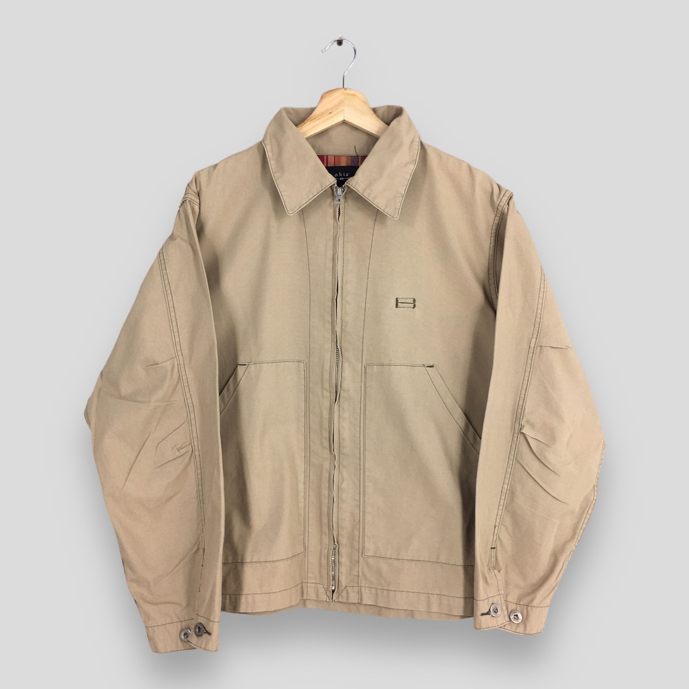 Post Overalls Vintage 90's Post Overall Worker Beige Jacket Large Size US L / EU 52-54 / 3 - 1 Thumbnail