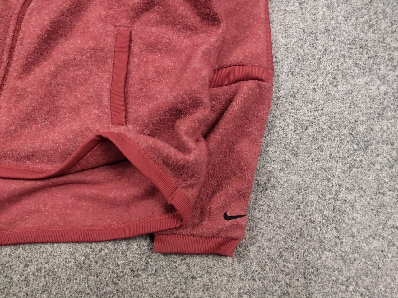 Nike Nike Fleece womens oversized zip-up burgundy Hoodie Size L / US 10 / IT 46 - 5 Thumbnail