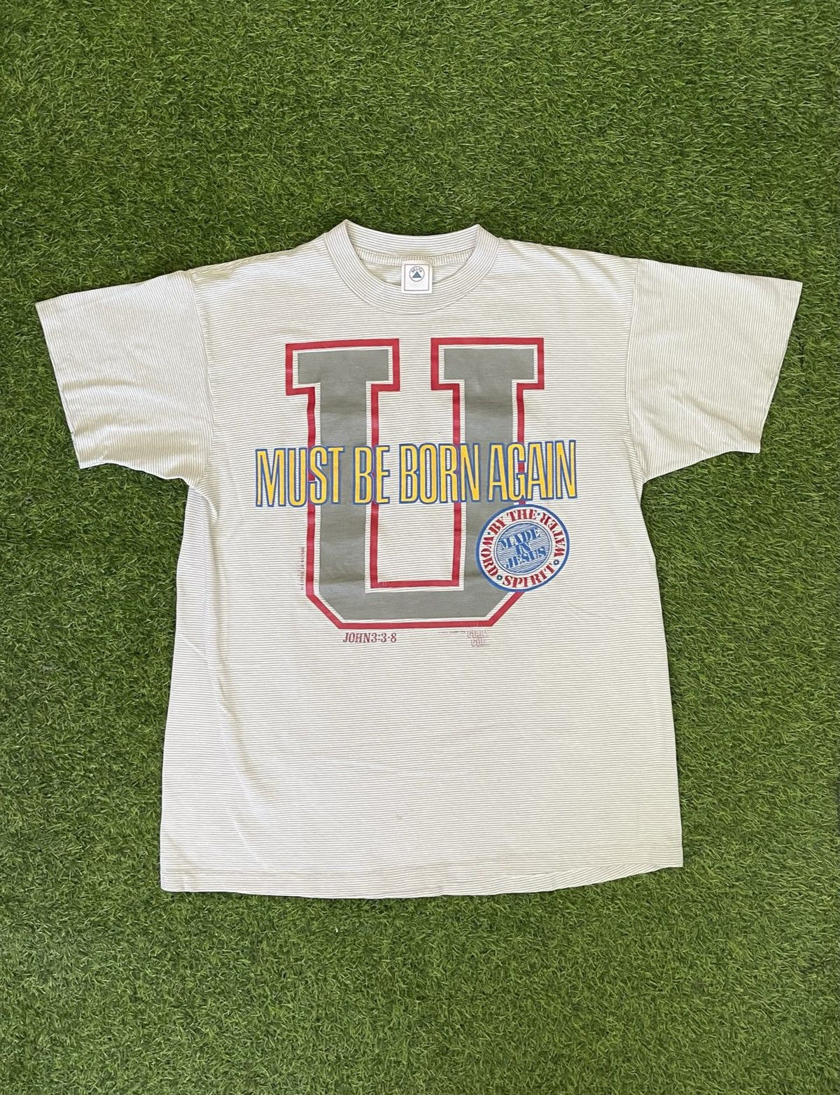 Band Tees × Vintage U MUST BE BORN AGAIN 90s VINTAGE TSHIRT Size US M / EU 48-50 / 2 - 2 Thumbnail