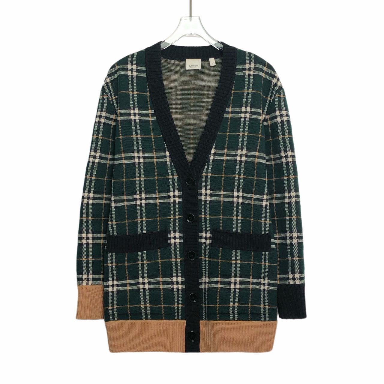 Burberry Burberry Check Jacquard Functional Merino Knit Sweater K26WX Size S / US 4 / IT 40 - 1 Thumbnail
